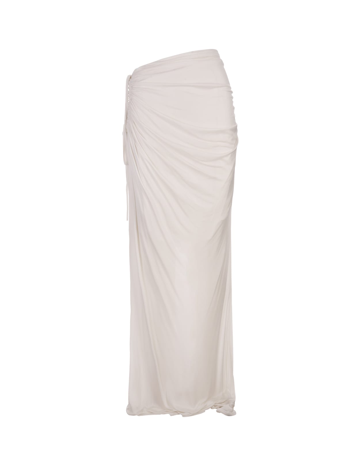 ANDREÄDAMO IVORY LONG SKIRT WITH CUT-OUT