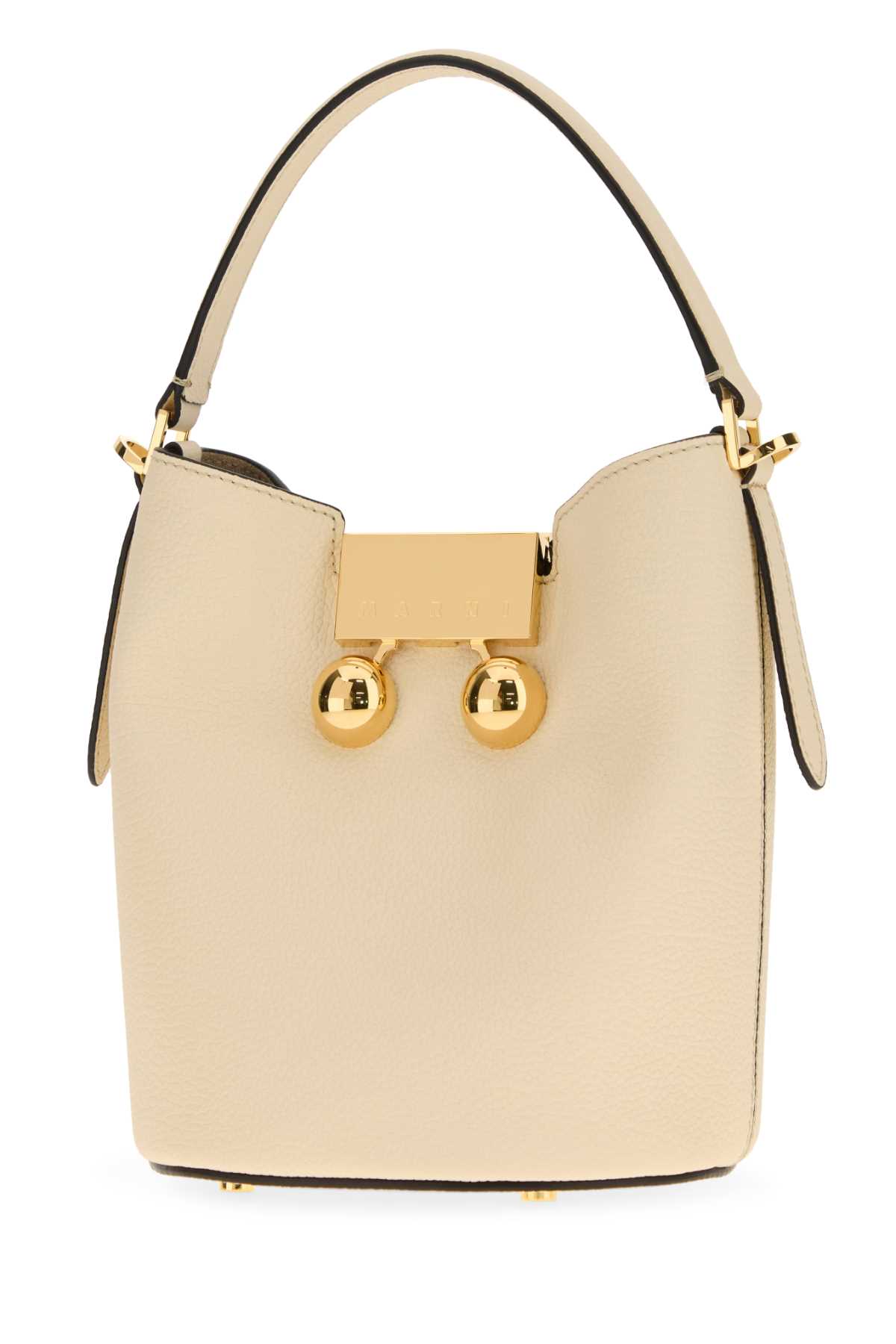 Marni Ivory Leather Trunkaroo Handbag