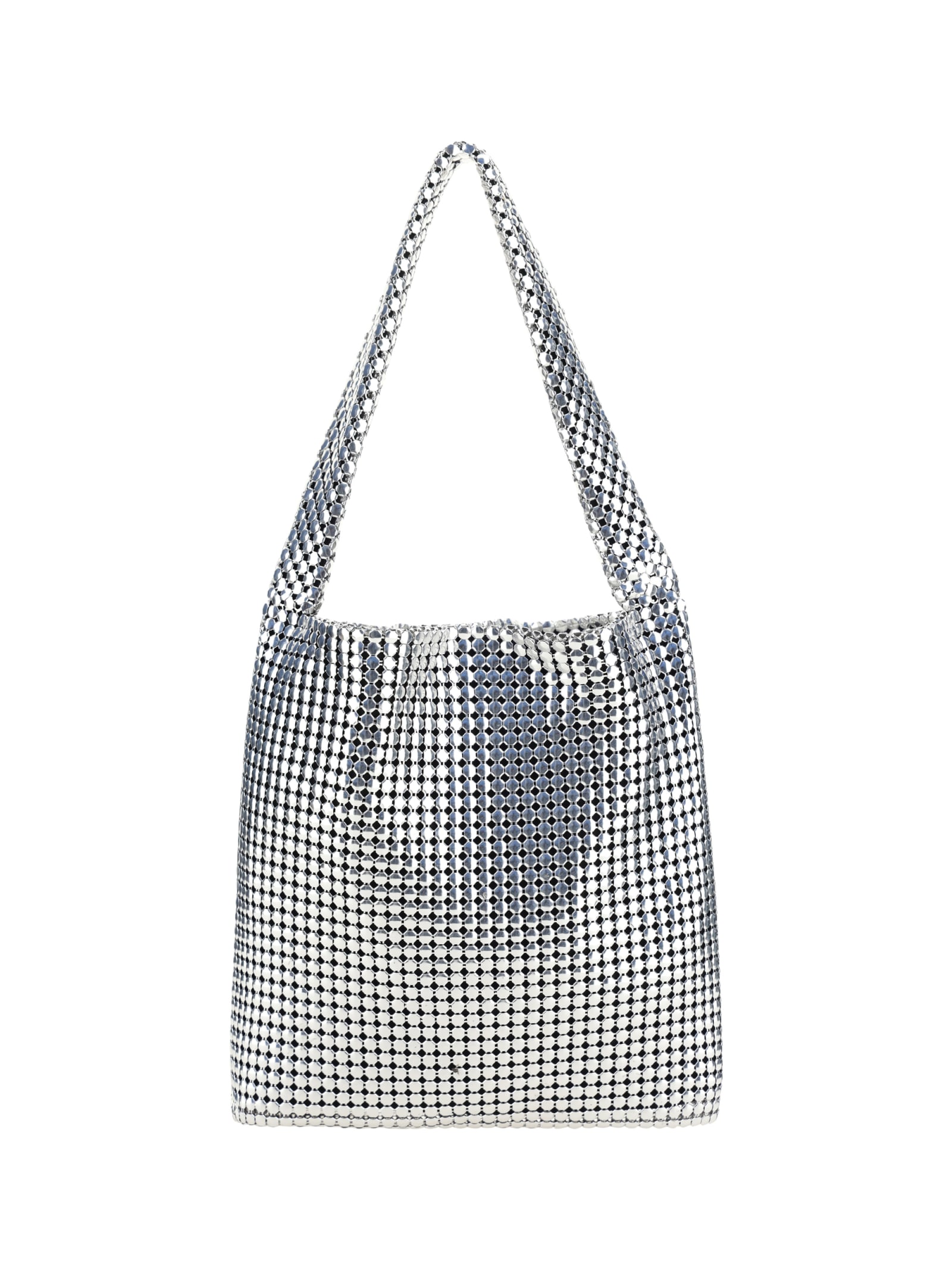 Shop Rabanne Pixel Shoulder Bag In Silver