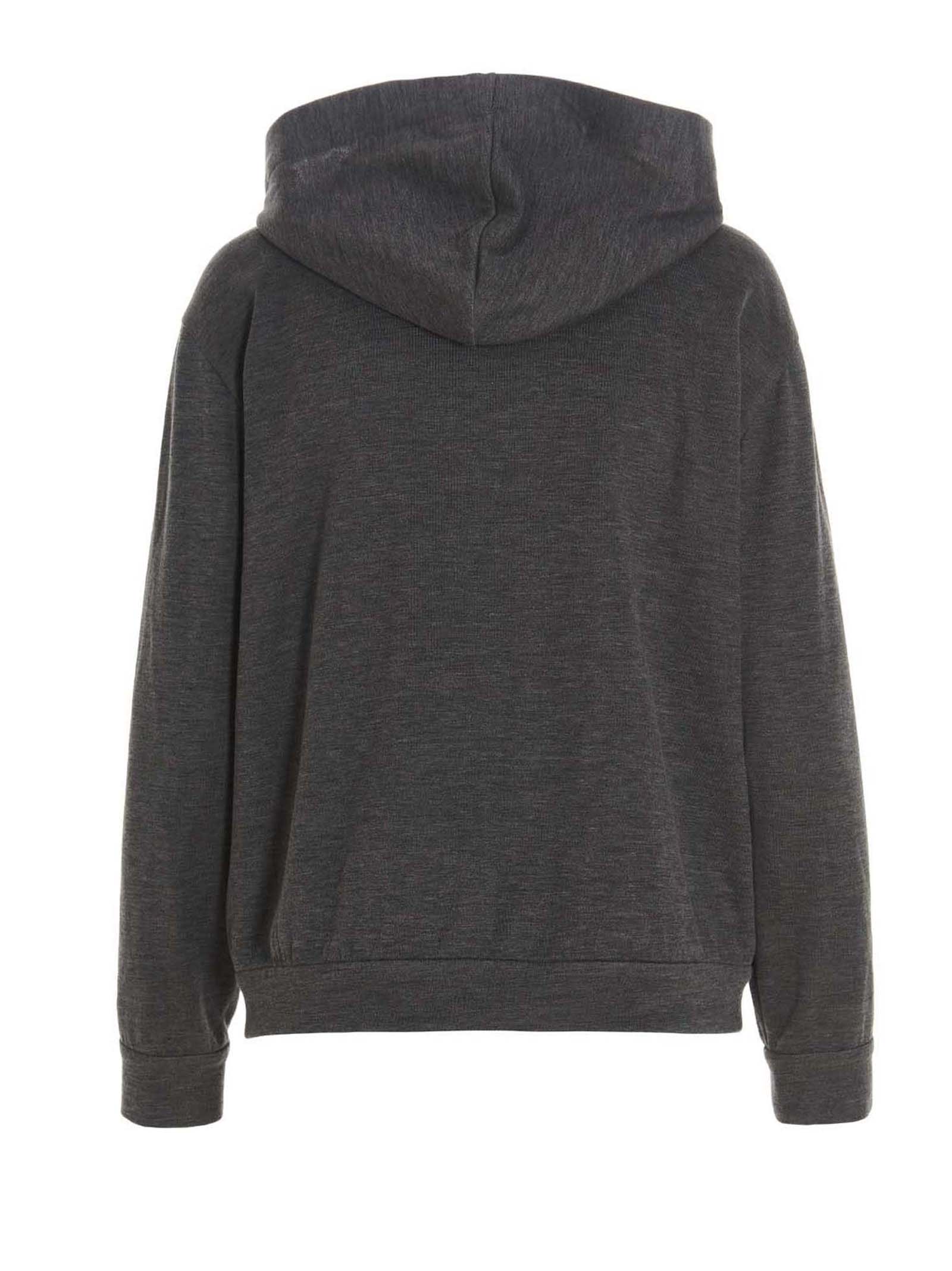 Shop Brunello Cucinelli Monile Hoodie In Grey