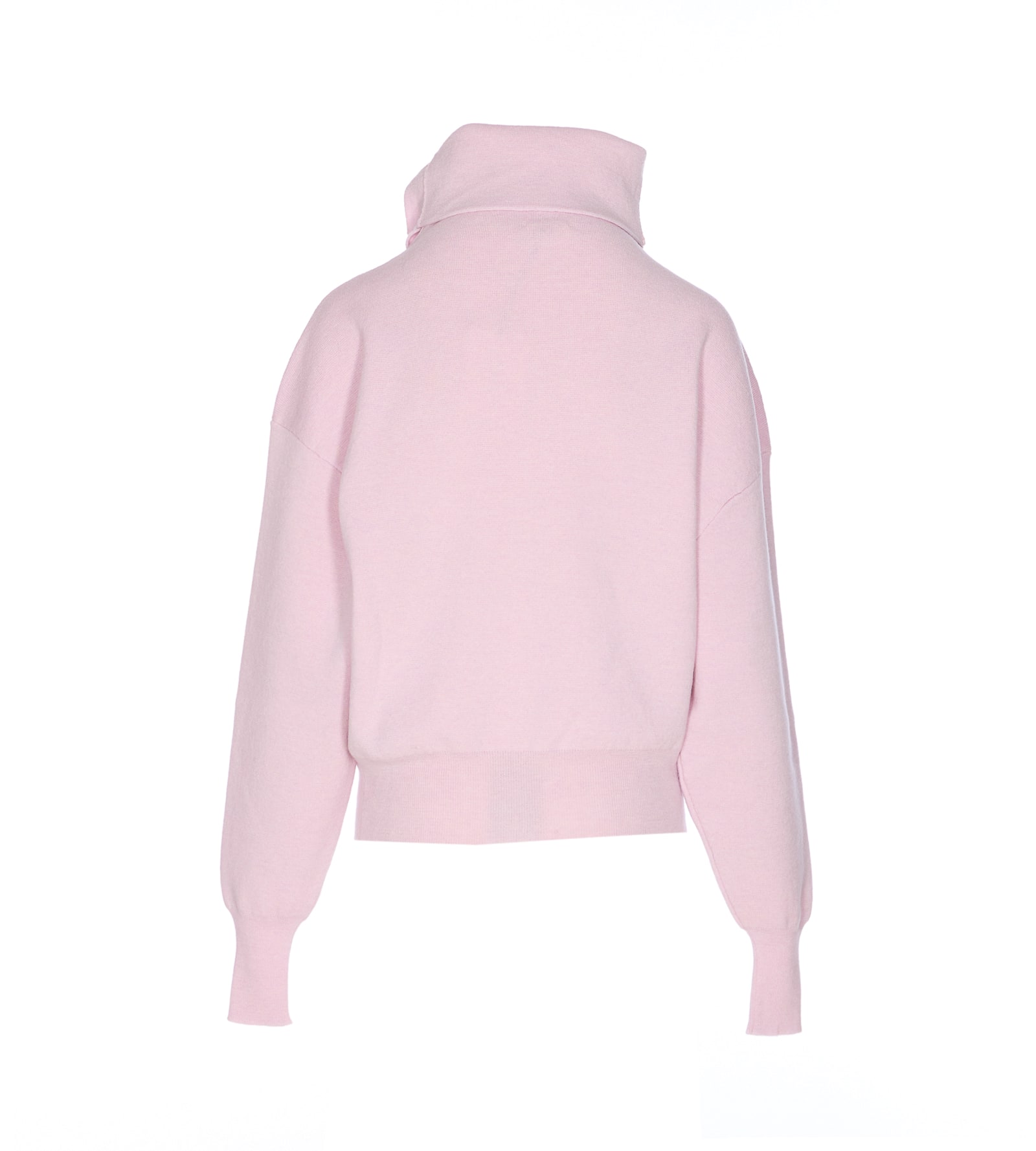 Haikure Cozy High Neck Long Sleeve Knitwear In Pink