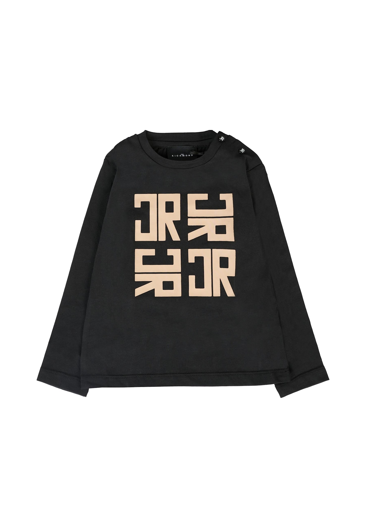 Richmond Black T-shirt For Babykids With Logo