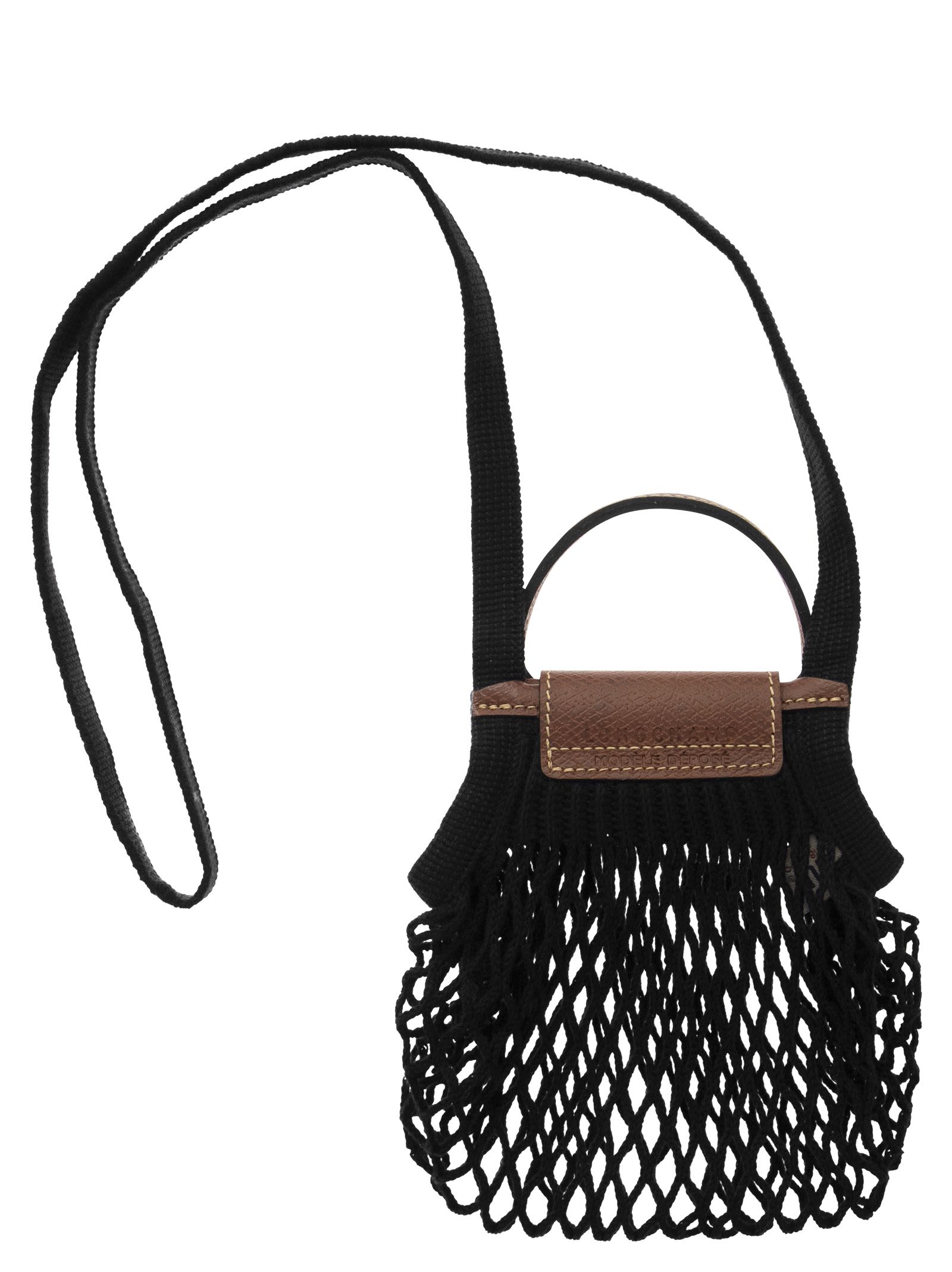 Longchamp Le Pliage Filet Xs Cross Body Bag In Black
