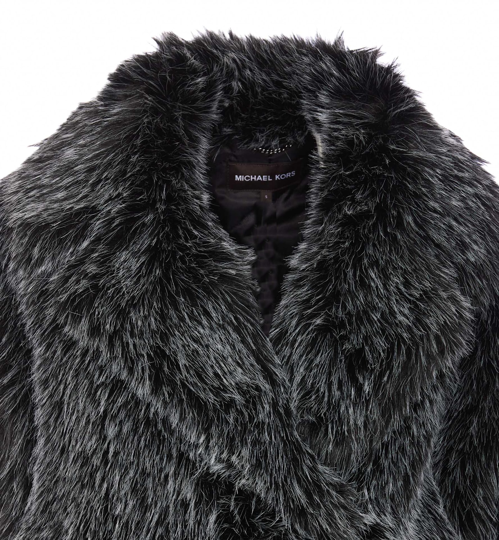 Shop Michael Michael Kors Faux Fur Jacket In Black