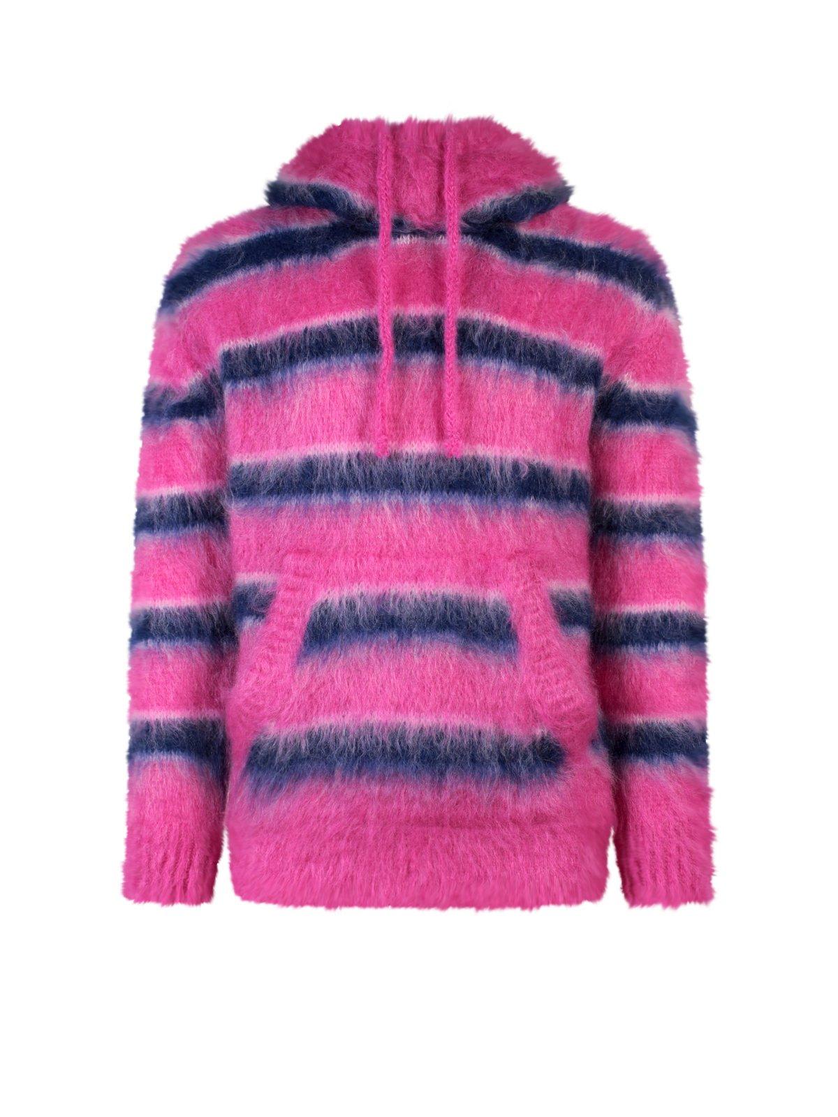 Marni Striped Drawstring Hooded Sweater