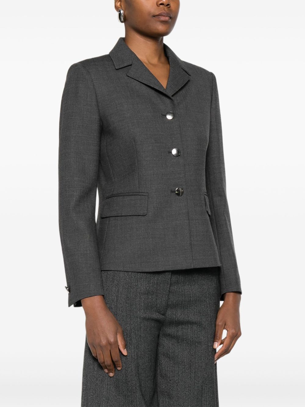 Tagliatore Tailored Gray Jacket With Notched Collar In Multi