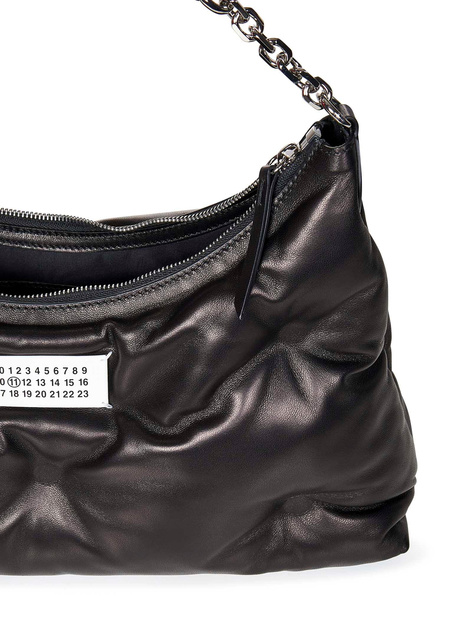 Shop Maison Margiela Glam Slam Hobo Medium Shoulder Bag In Black