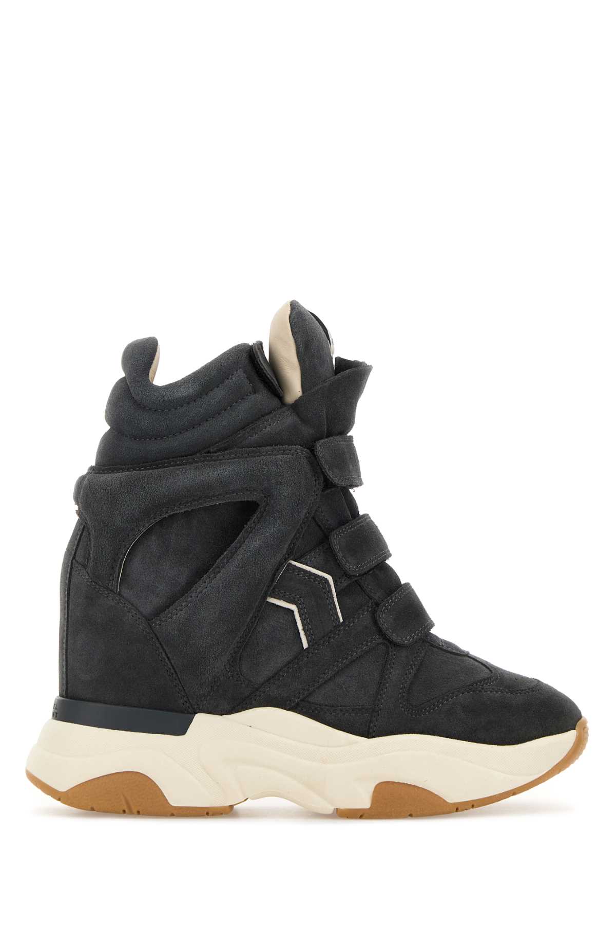 Isabel Marant Dark Grey Suede Balskee Sneakers In Black
