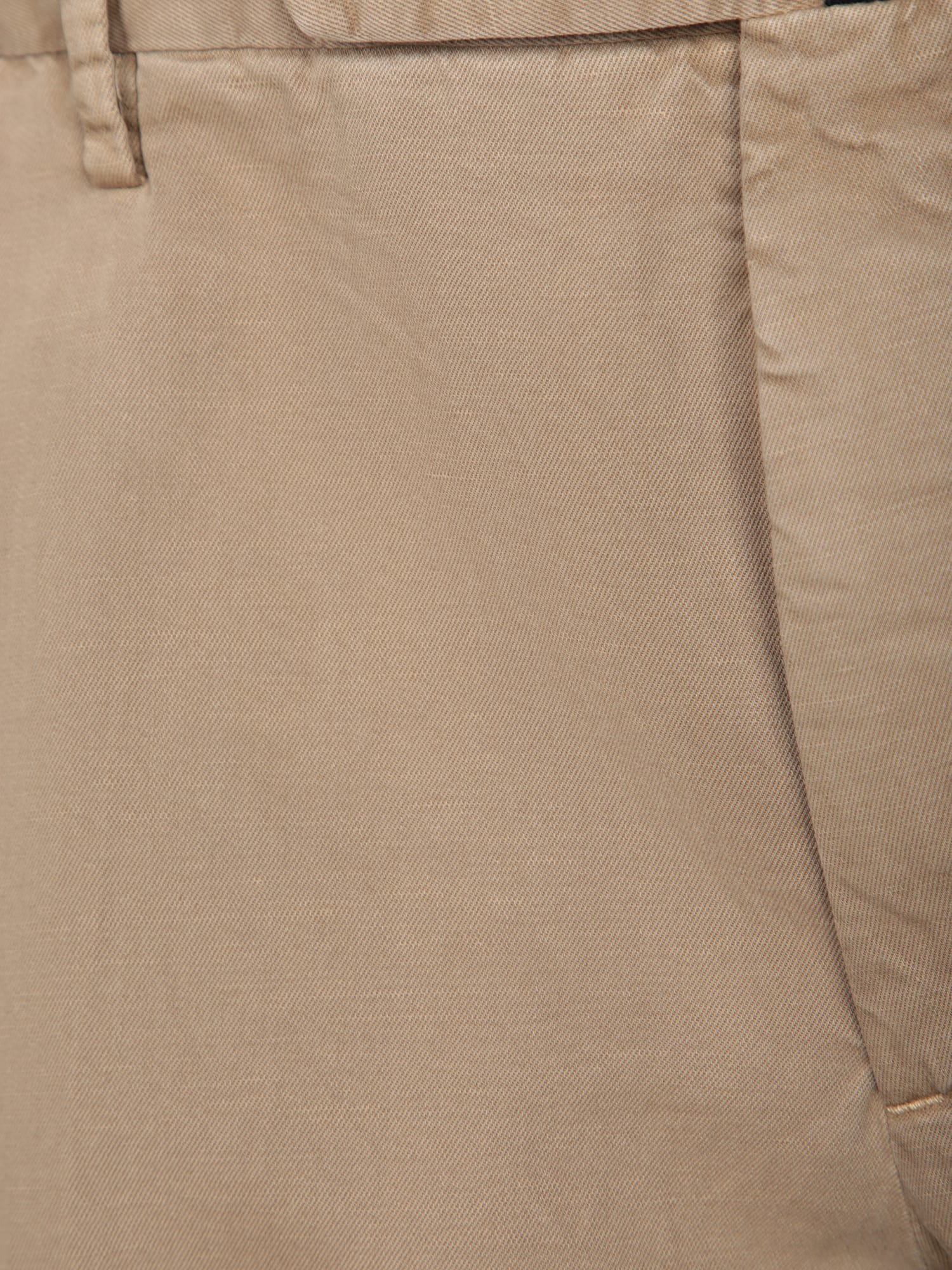 Incotex Beige Trousers With Front Zip Closure In Beige