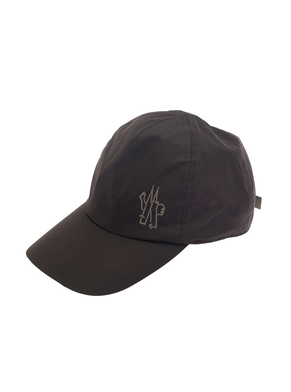 Black Baseball Cap With Logo Embroidery In Polyamide Man