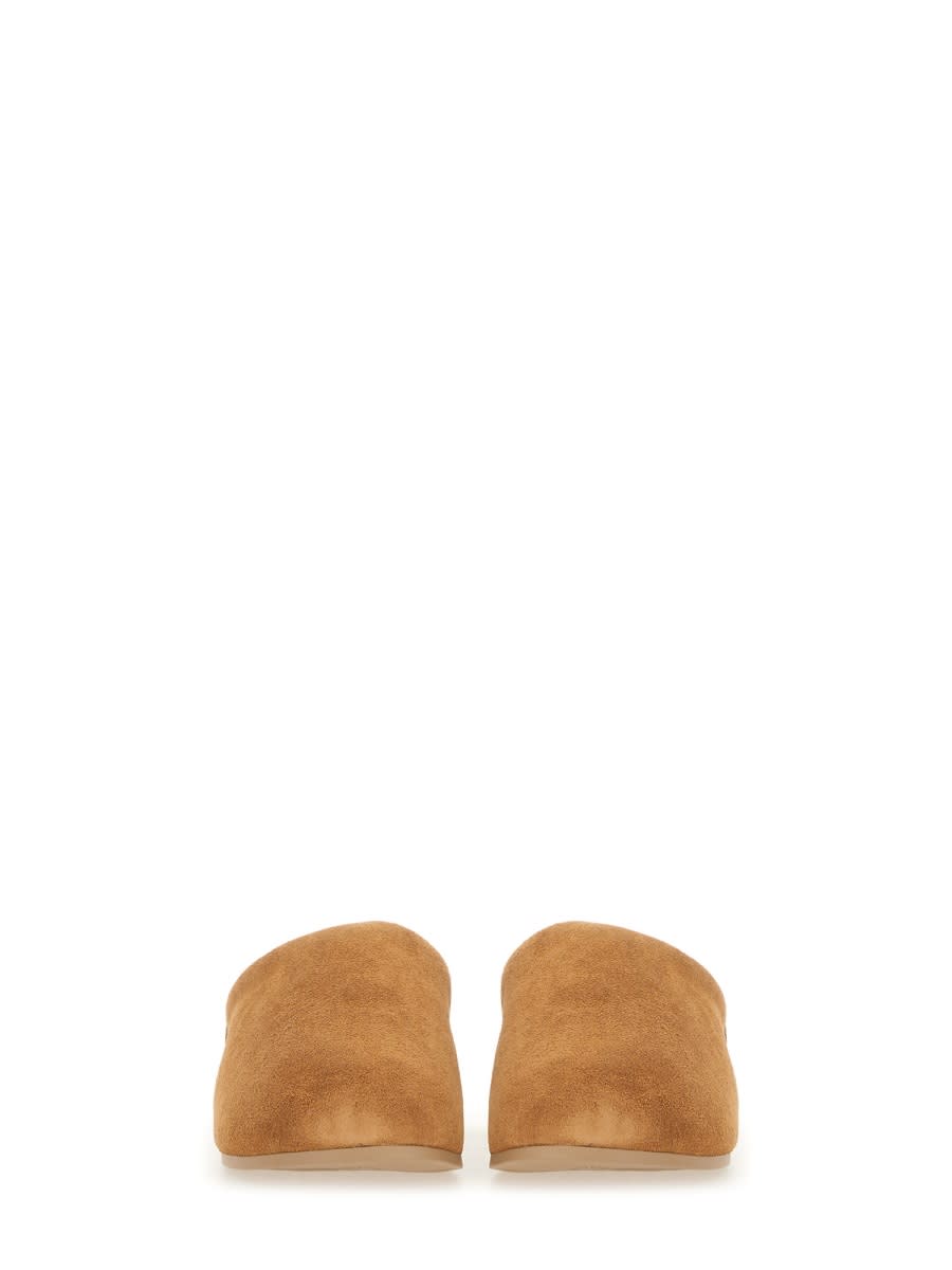 Ugg Slip-on Sandals With Smooth Suede Exterior In Brown