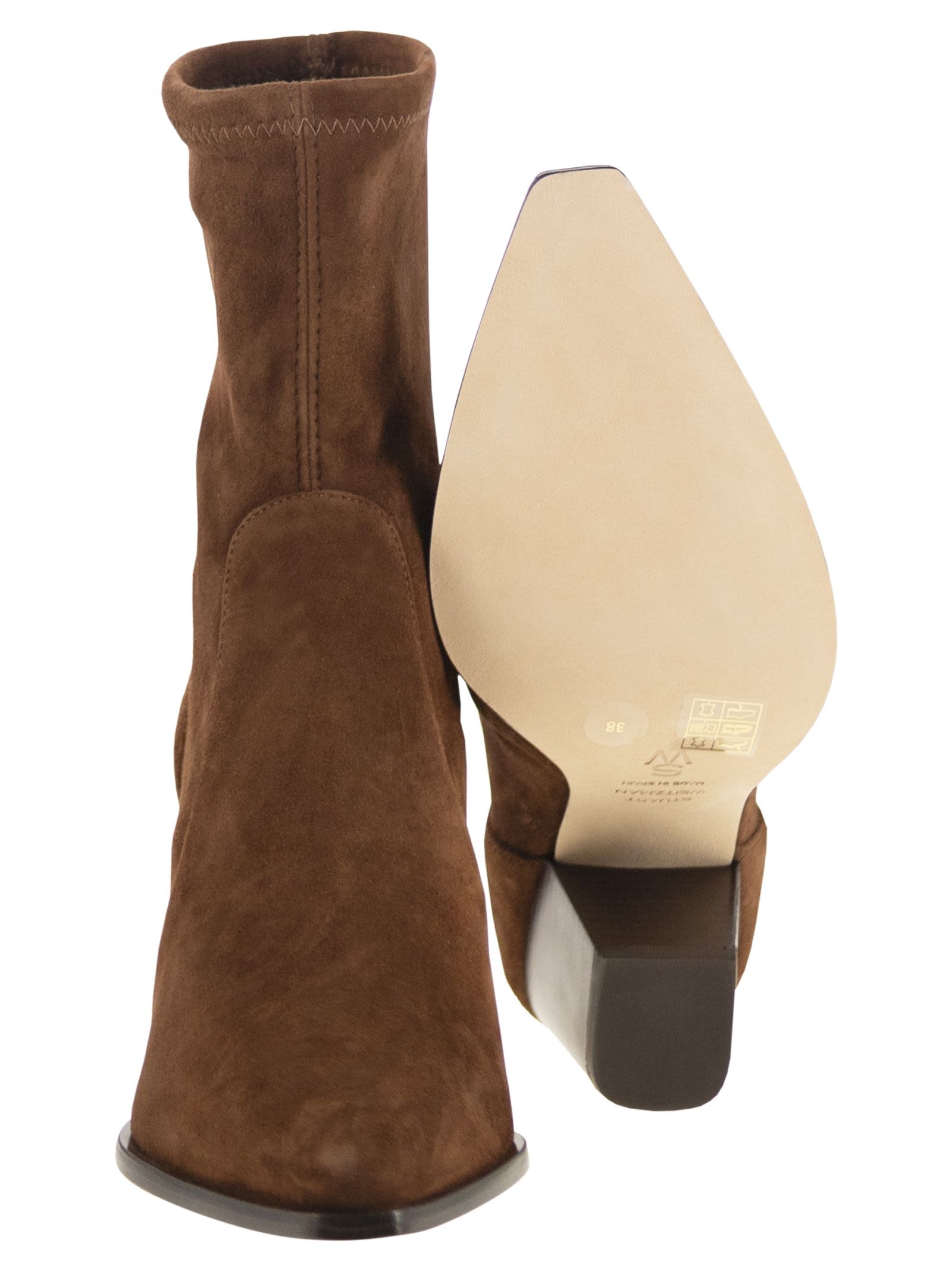 Stuart Weitzman Jolene - Suede Ankle Boots In Brown