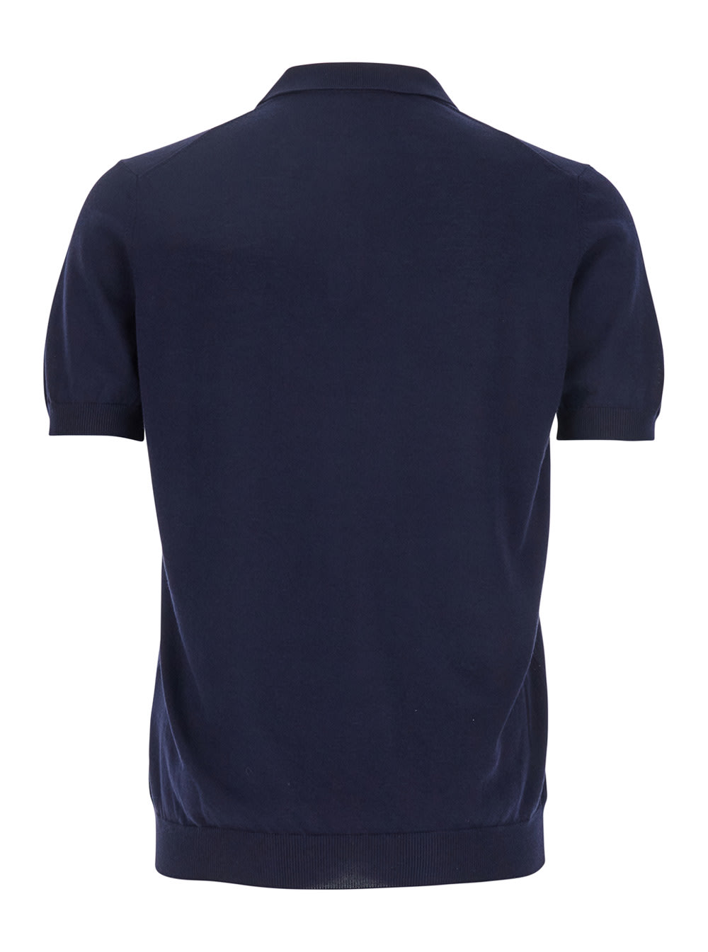 Tagliatore Melange Blue Polo Shirt In Blu