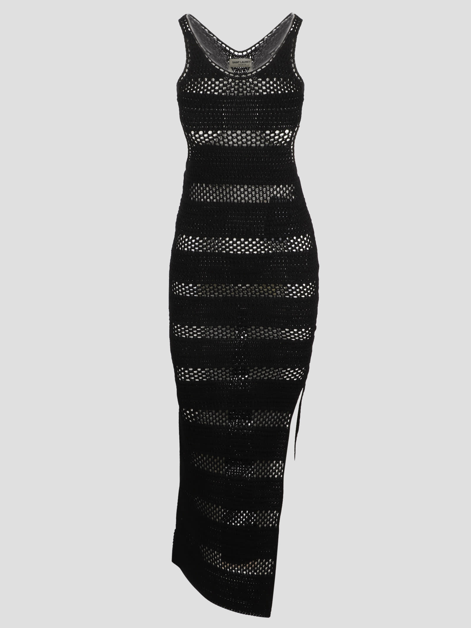 Saint Laurent Crochet Cut Out Dress