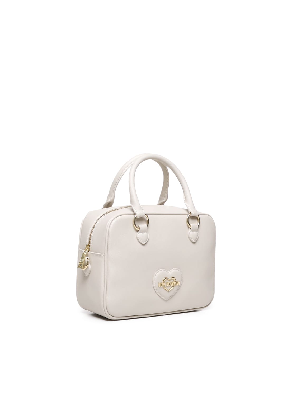 Shop Love Moschino Tote Bag With Logo Plaque In White