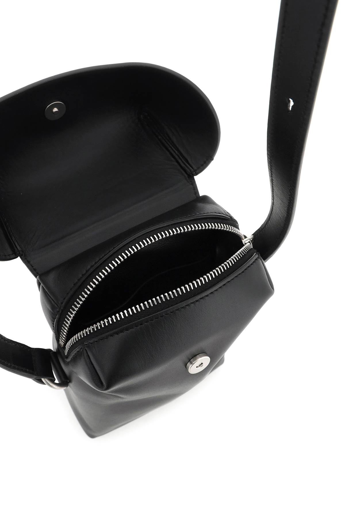 Jil Sander Lid Small Crossbody Bag In Black (black)