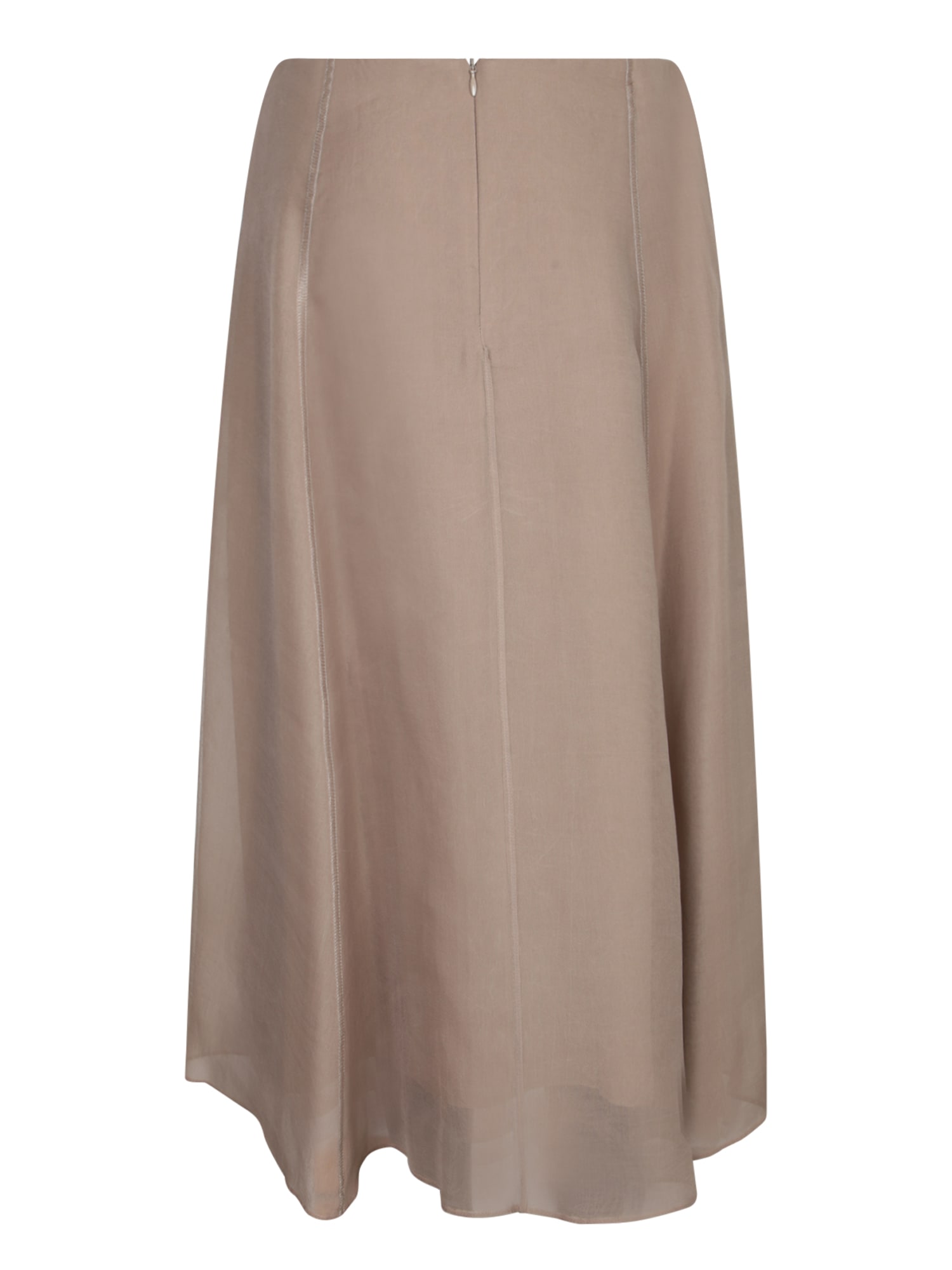 Brunello Cucinelli Georg Corda Midi Skirt In Neutral
