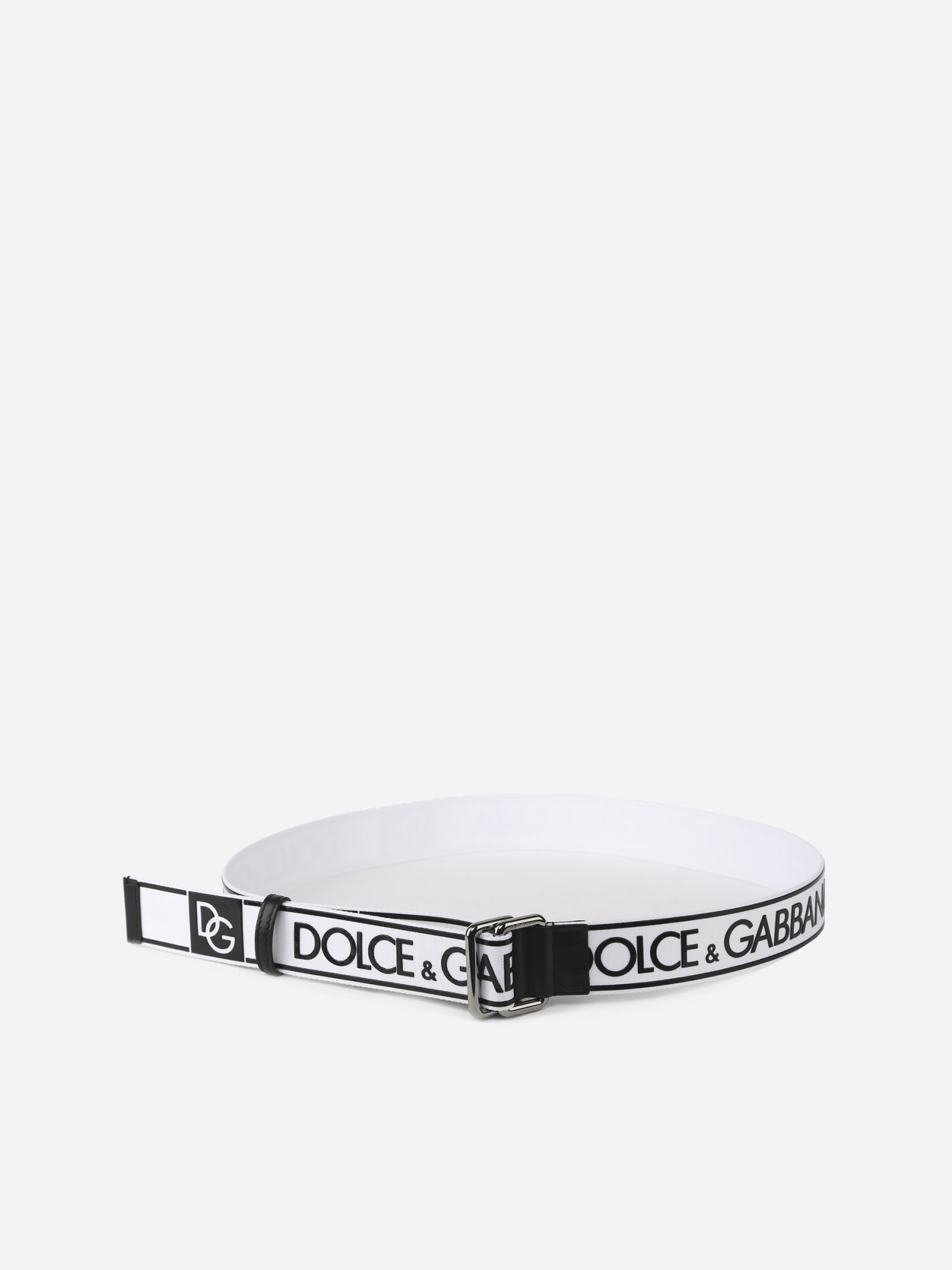 Dolce & Gabbana Belt With All-over Logo Print
