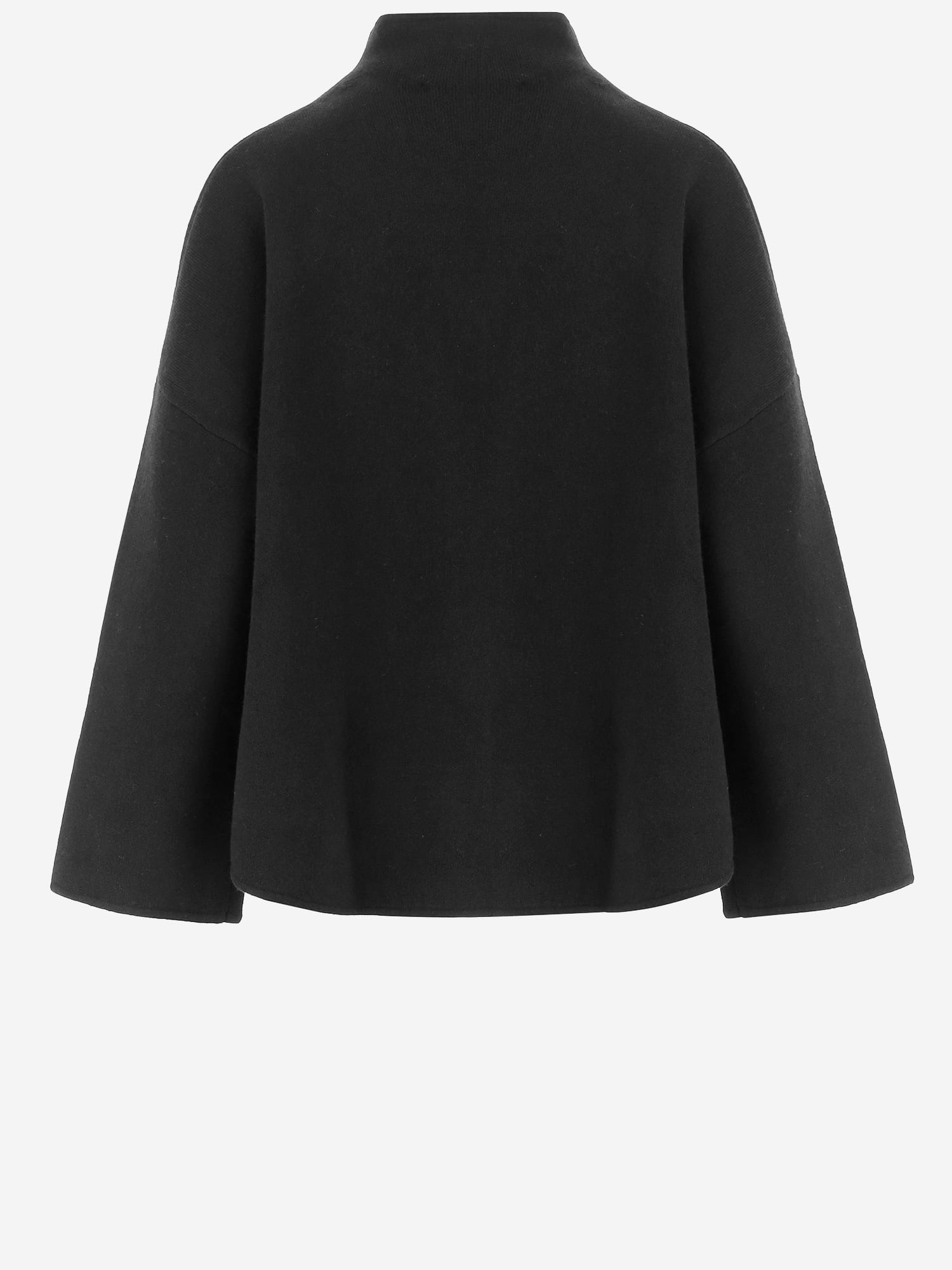 Allude High-neck Long-sleeves Sweater In Black