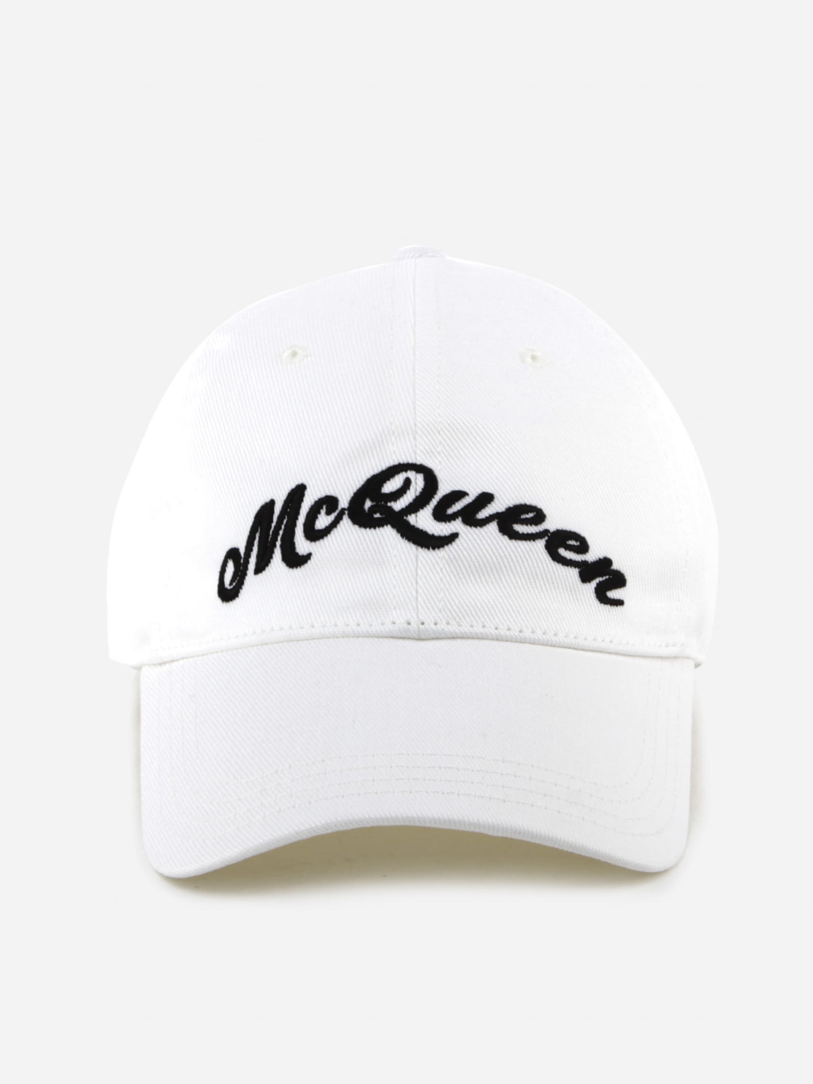 Alexander McQueen Cotton Baseball Cap With Embroidered Logo