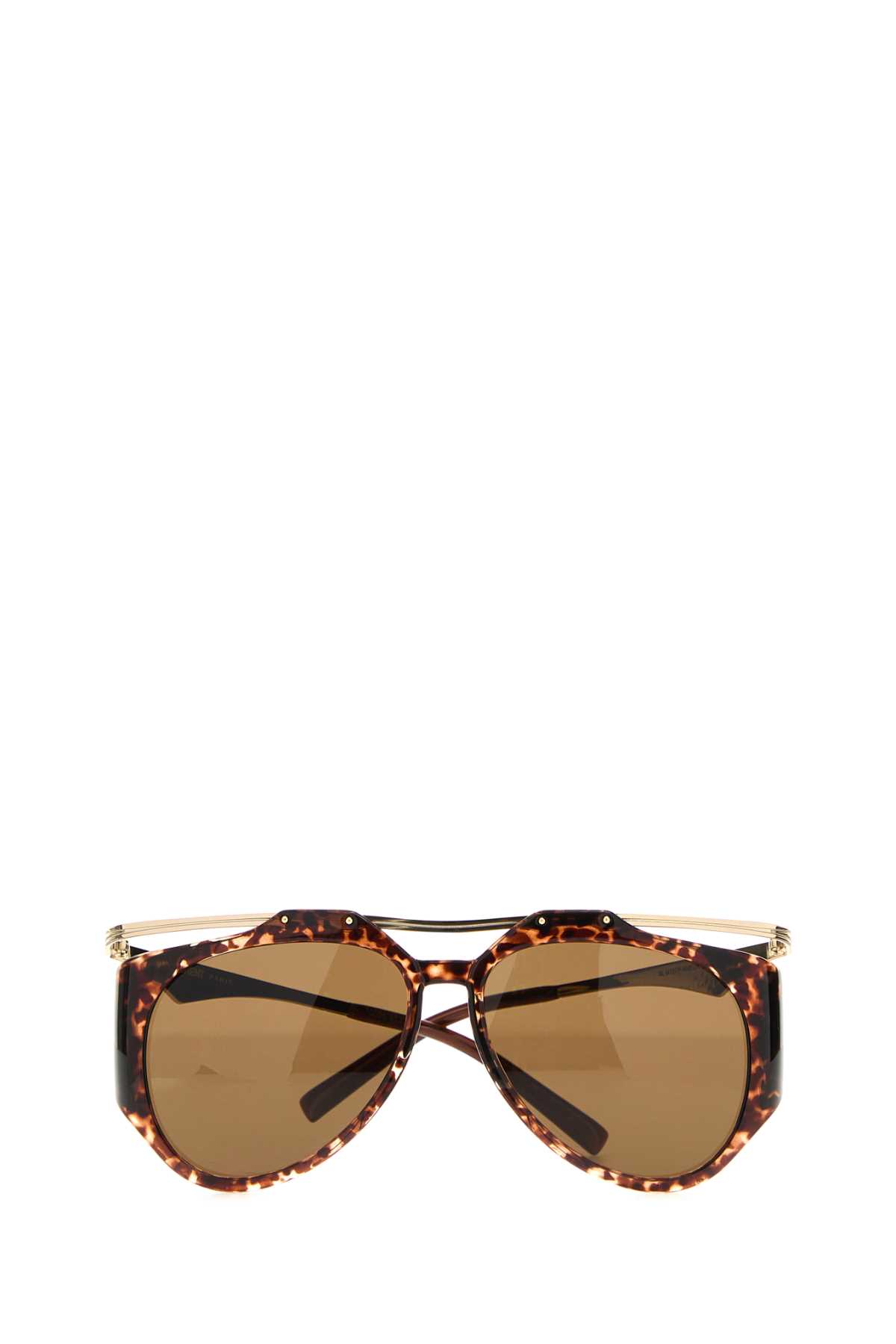 Shop Saint Laurent Printed Acetate M137 Amelia Sunglasses In Havanagoldbrown