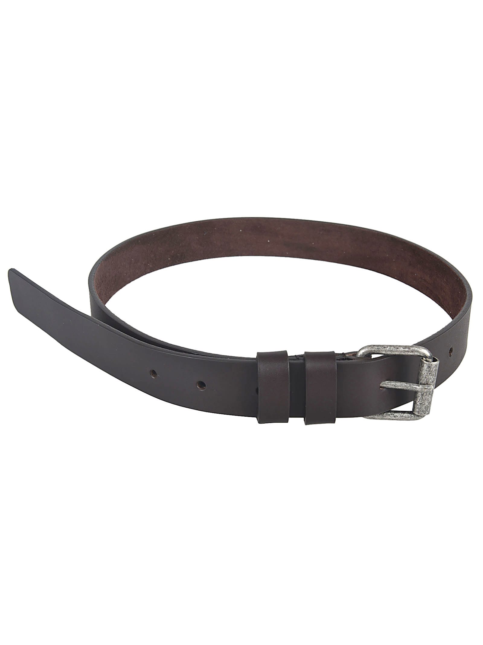 Aspesi Classic Leather Belt In Brown