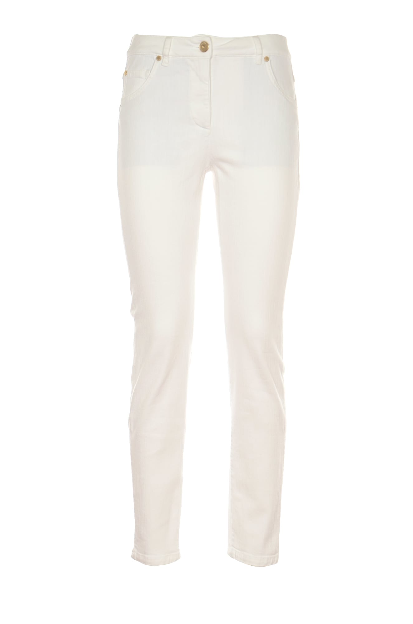 Brunello Cucinelli Slim Fit Plain 5 Pockets Jeans In X Basico