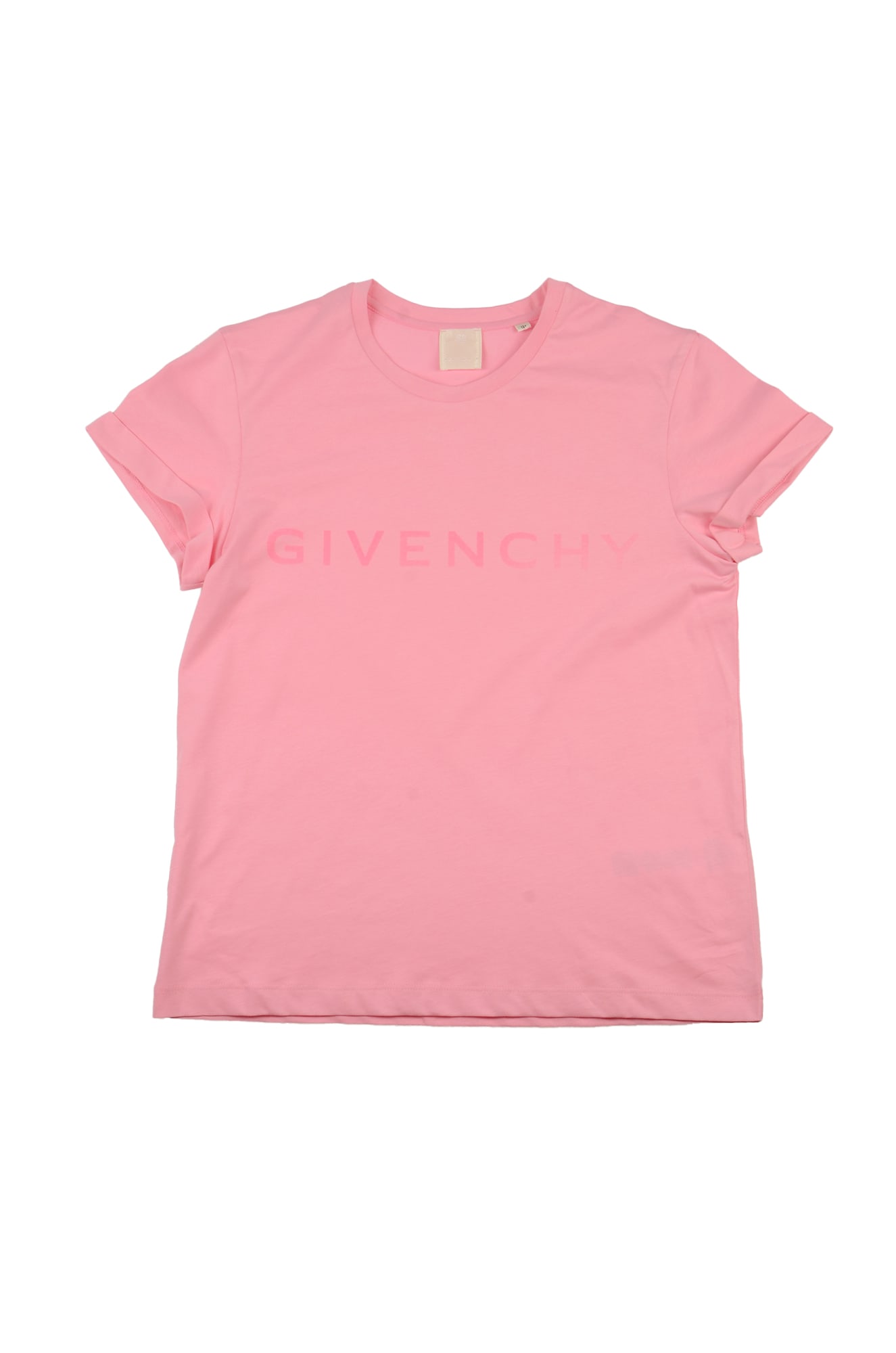 Givenchy Kids' Logo Print Regular T-shirt In Pink