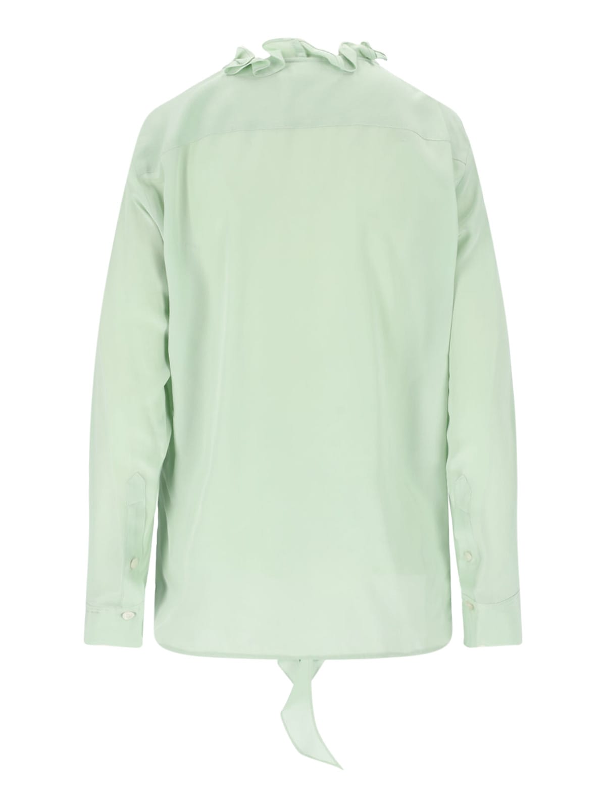Victoria Beckham Ruffled Crepe De Chine Shirt