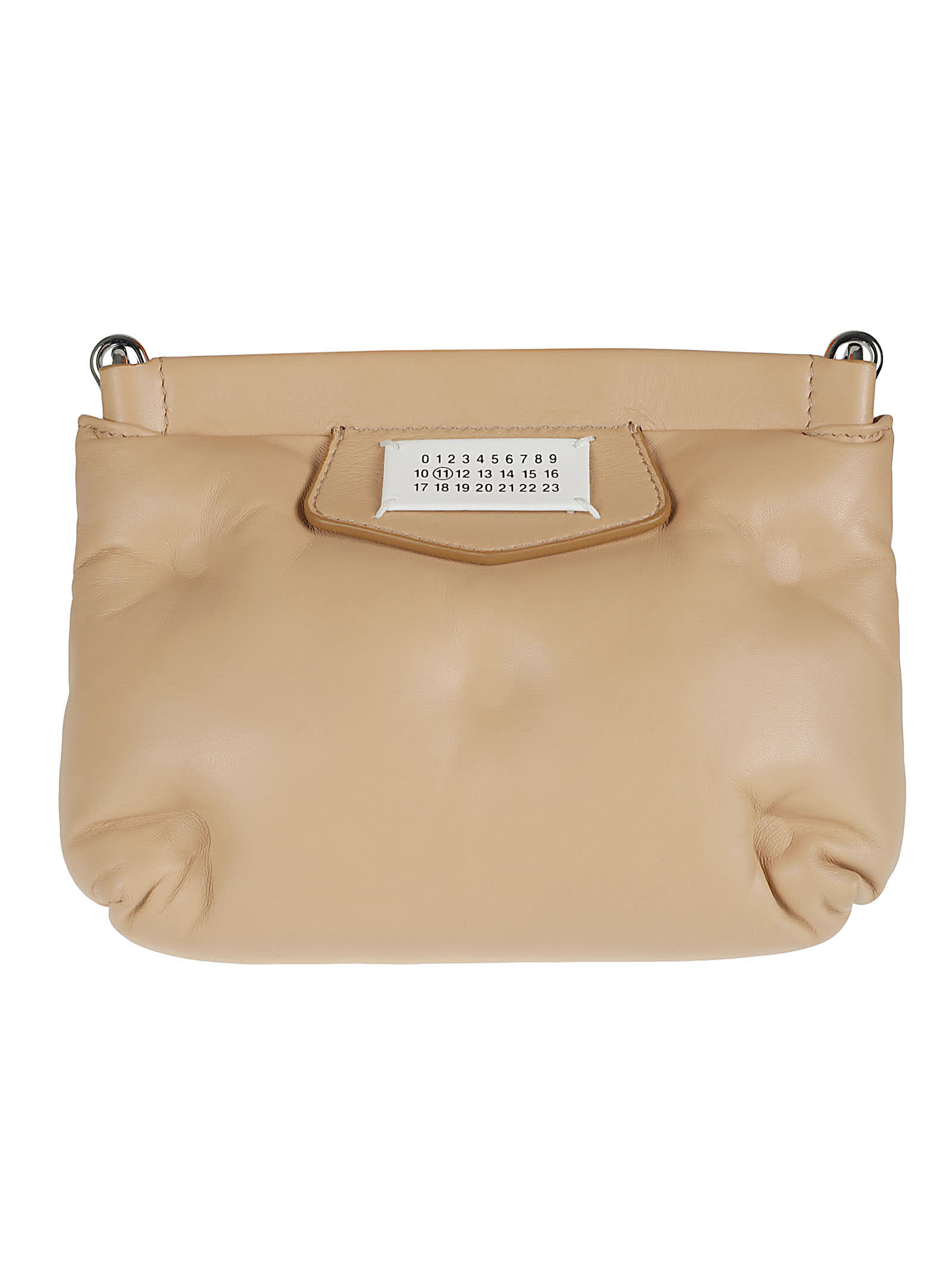 Shop Maison Margiela Top Zip Shoulder Bag In Nude