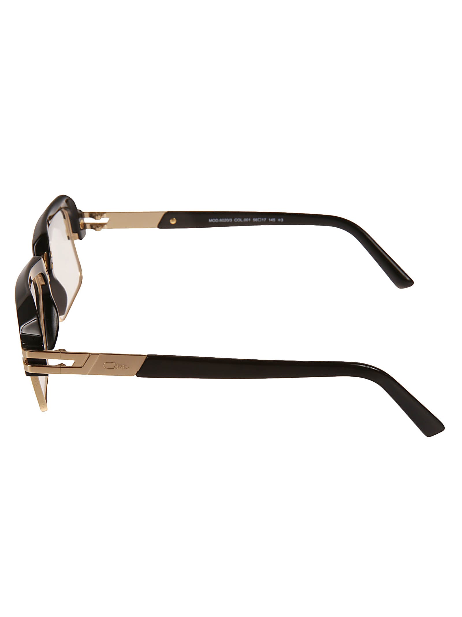 Cazal Logo Clubmaster Frame Glasses In Black/gold | ModeSens