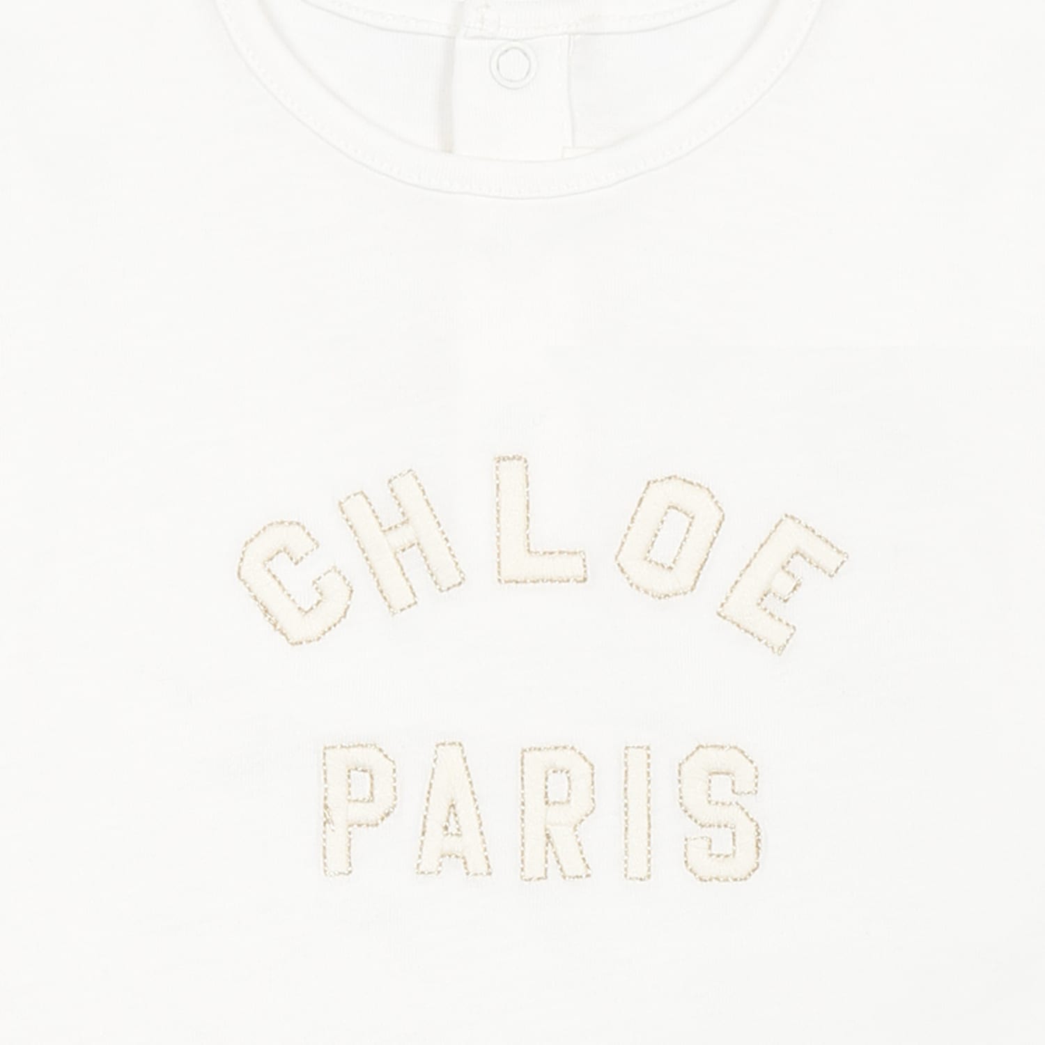 Chloé White T-shirt For Baby Girl With Logo In White