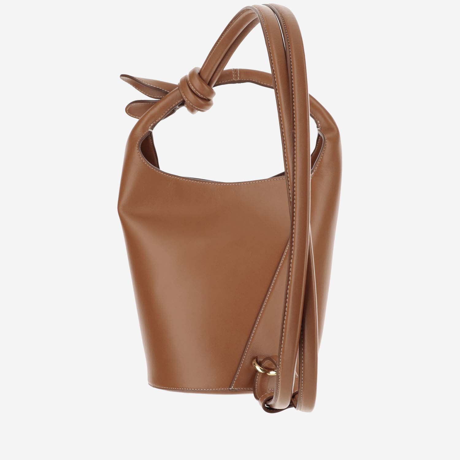 Shop Jacquemus Le Petit Tourni Bag In Light Brown 2