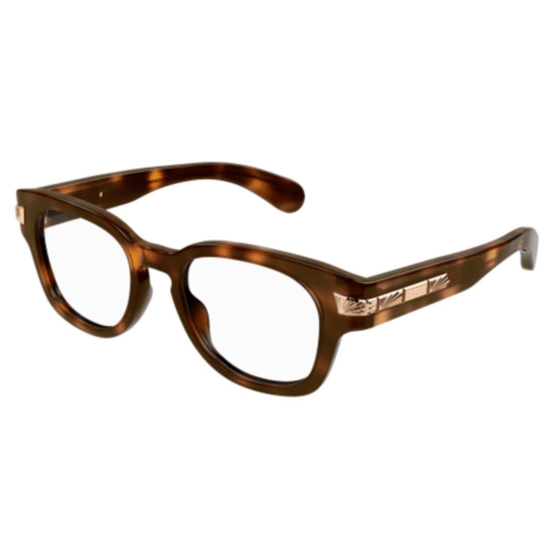 Shop Gucci Round Frame Glasses In 002 Havana Havana Transpa