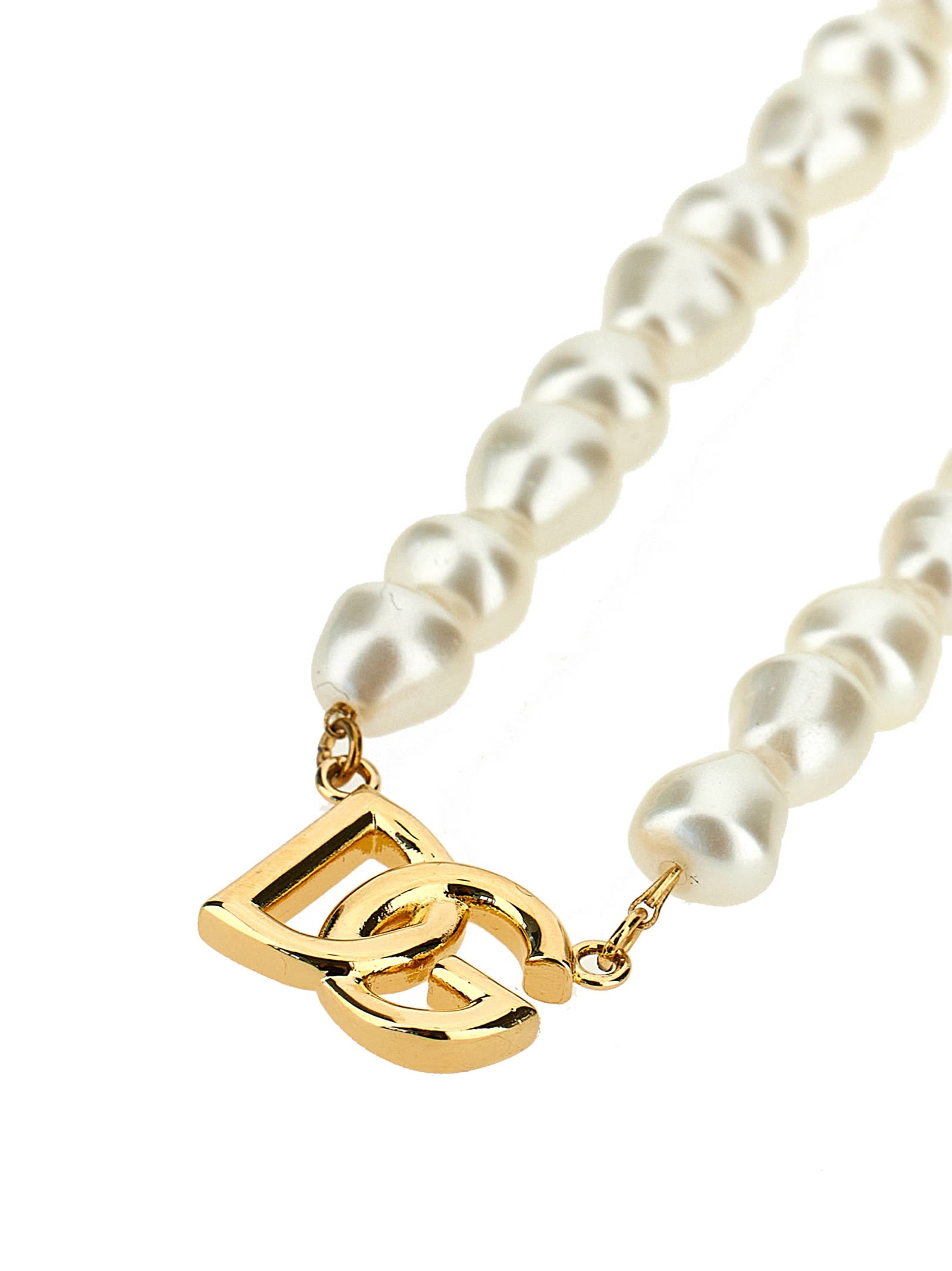 Shop Dolce & Gabbana Mambo Necklace In Gold