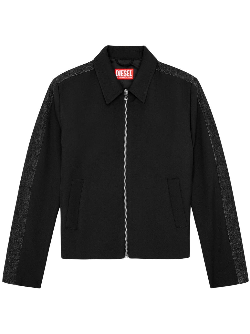 Diesel Rhein Bomber Jacket In Black