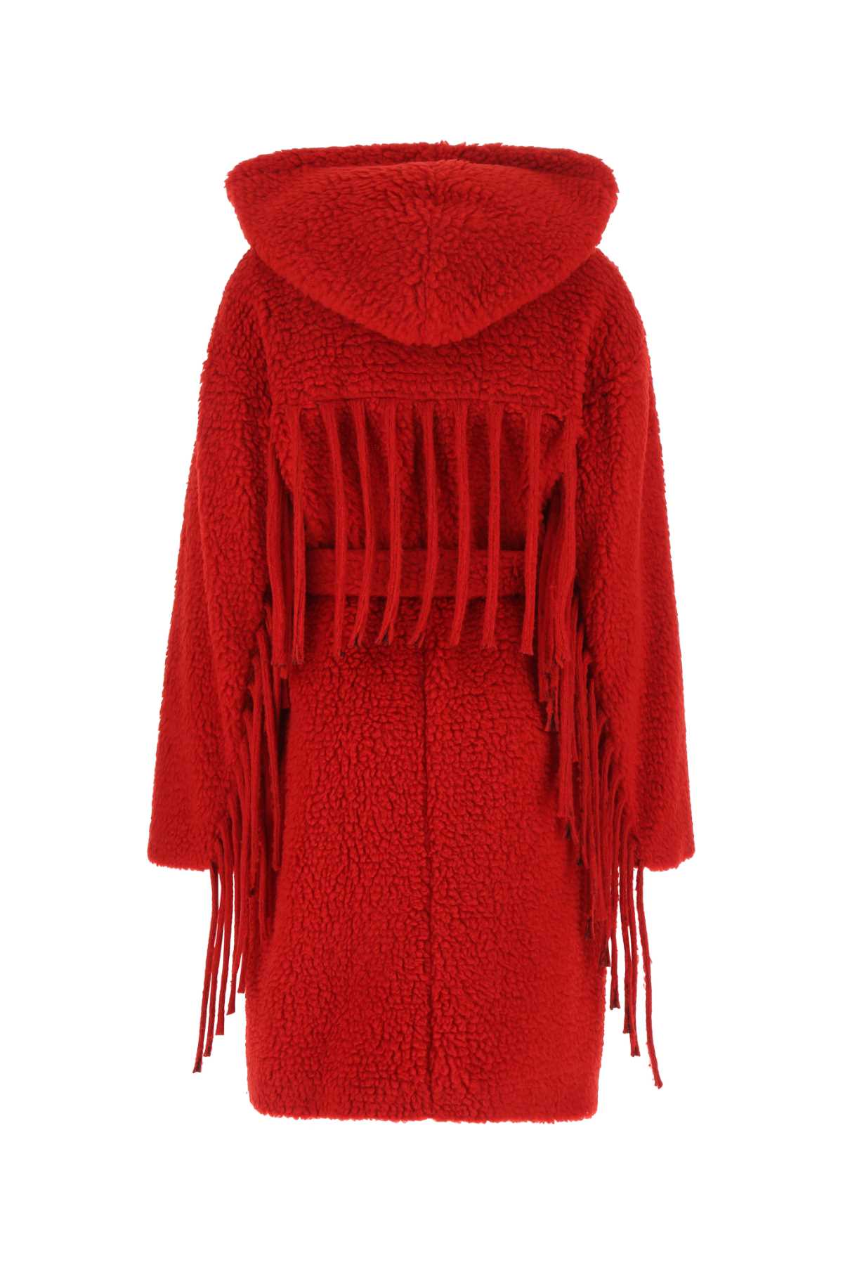 Shop Stella Mccartney Red Teddy Coat In 6504