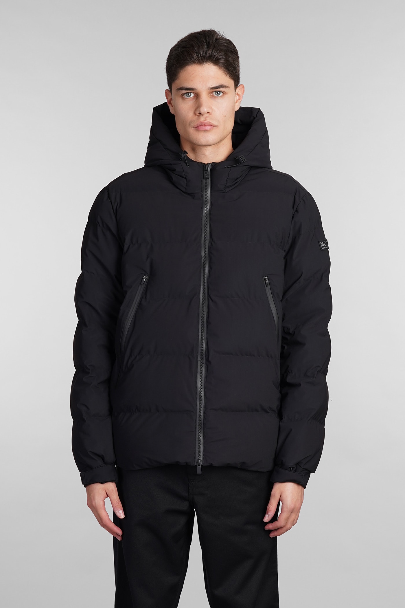 Shop Mc2 Saint Barth Maier Puffer In Black Polyamide