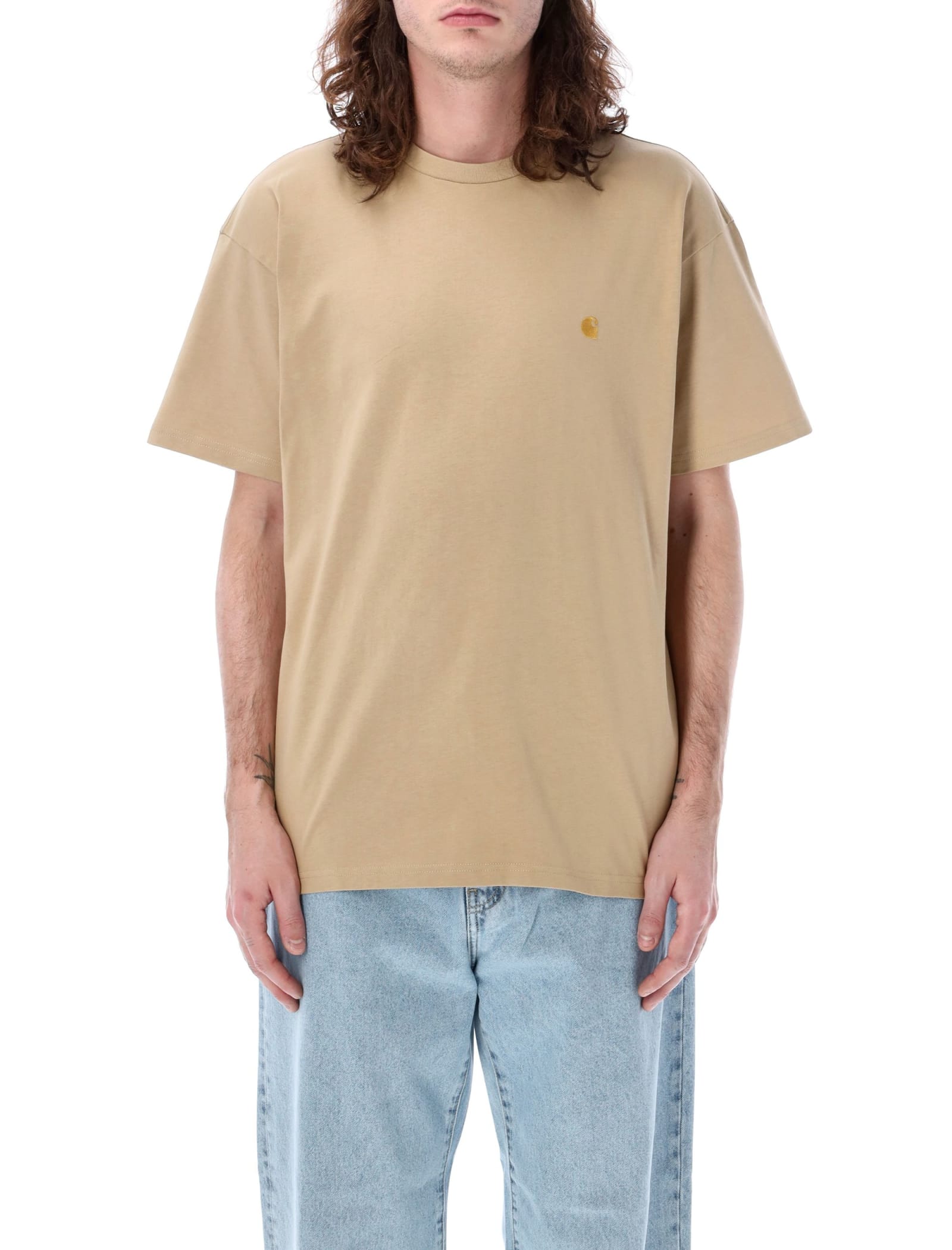 Shop Carhartt Chase S/s T-shirt In Sable