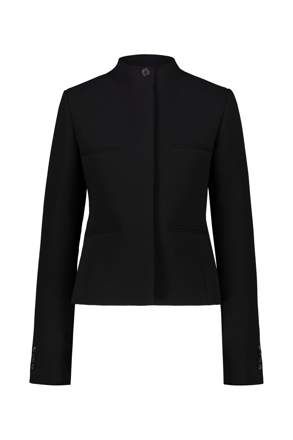 Shop Courrèges Tailored Jacket Officer Heritage Crepe In Black