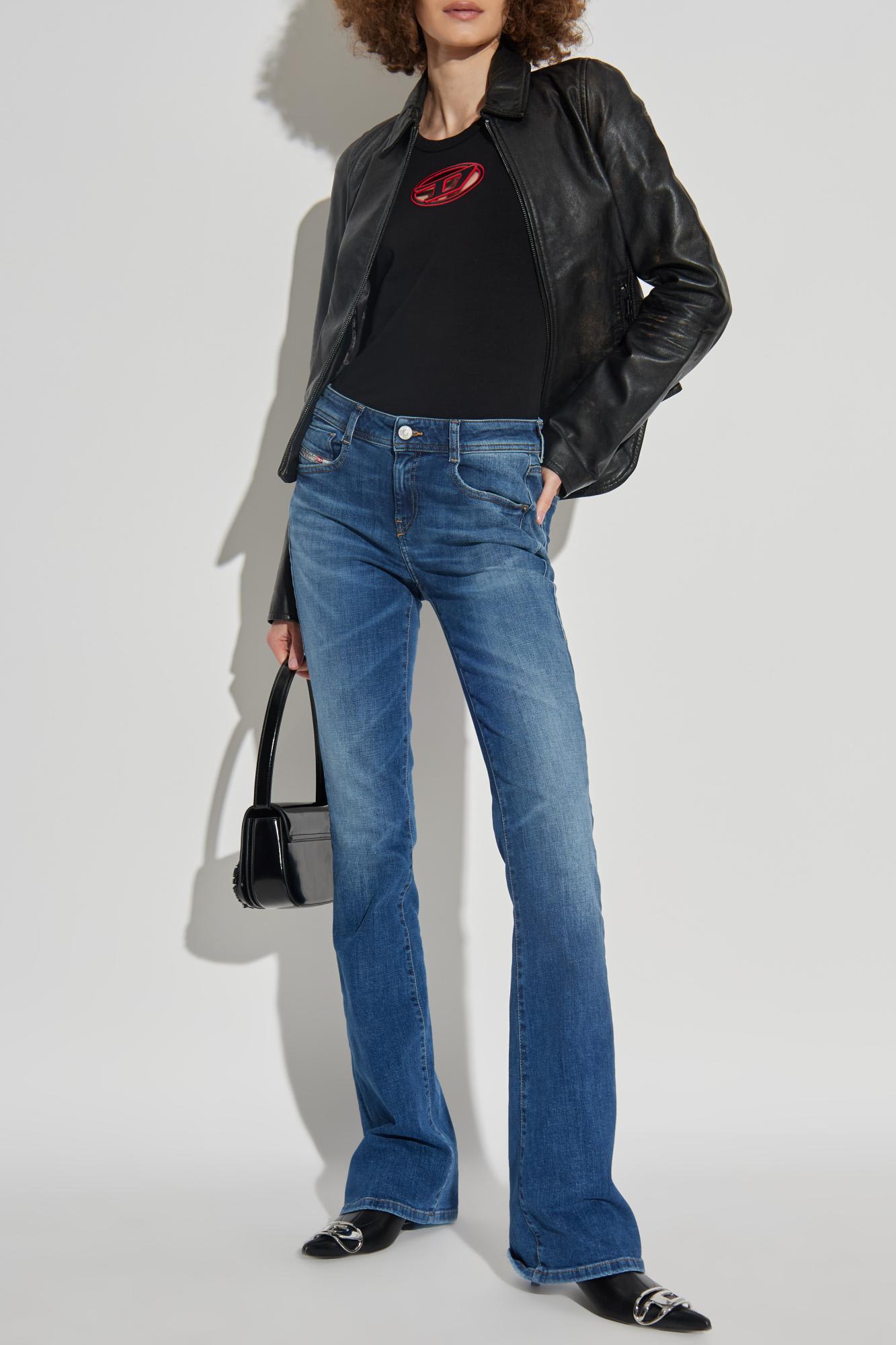 Diesel Collared Fitted Jacket Front Pockets In Black