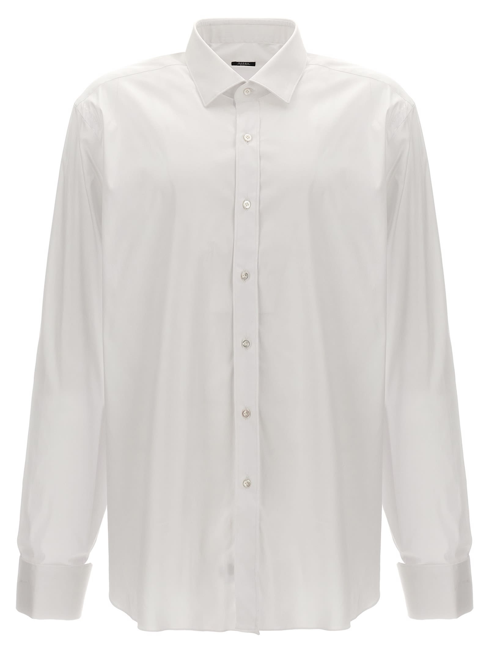 Barba Napoli Barba Poplin Shirt In White