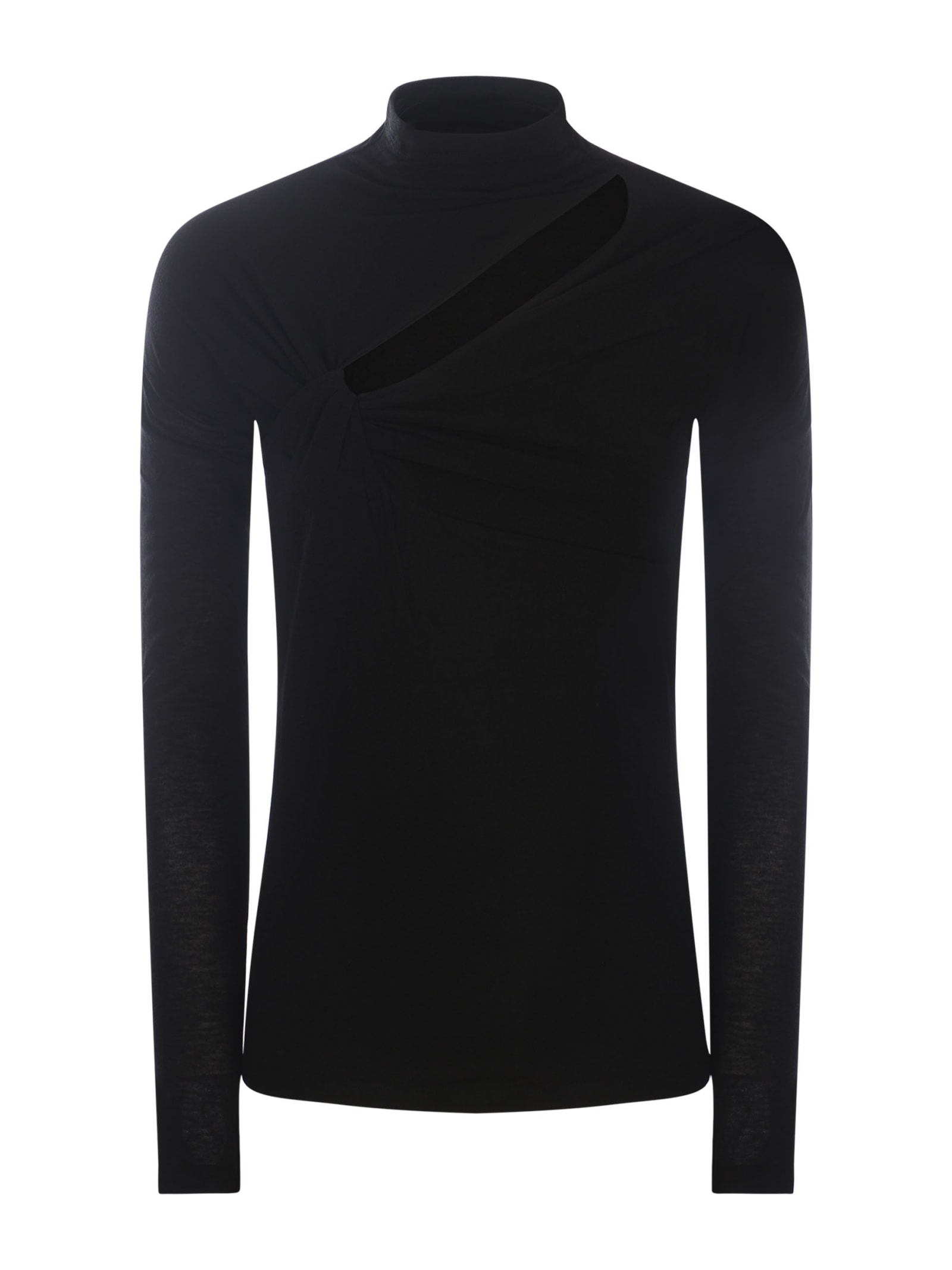 Shop Pinko Turtleneck Sweater  Mononoke In Jersey In Black