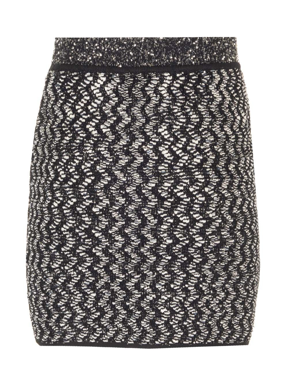 Shop Missoni Flamed Lamé Mini Skirt In Black