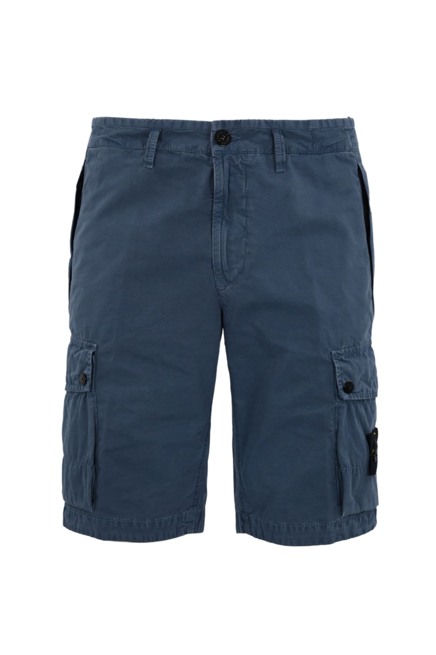 STONE ISLAND BERMUDA SHORTS IN COTTON CANVAS L11WA