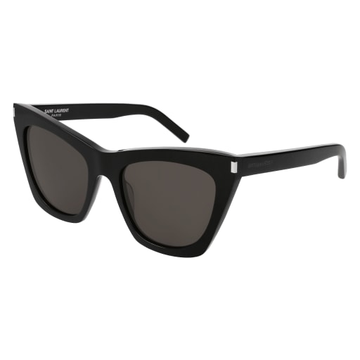 Shop Saint Laurent Sl 214 Kate Eyewear In Black Black Grey