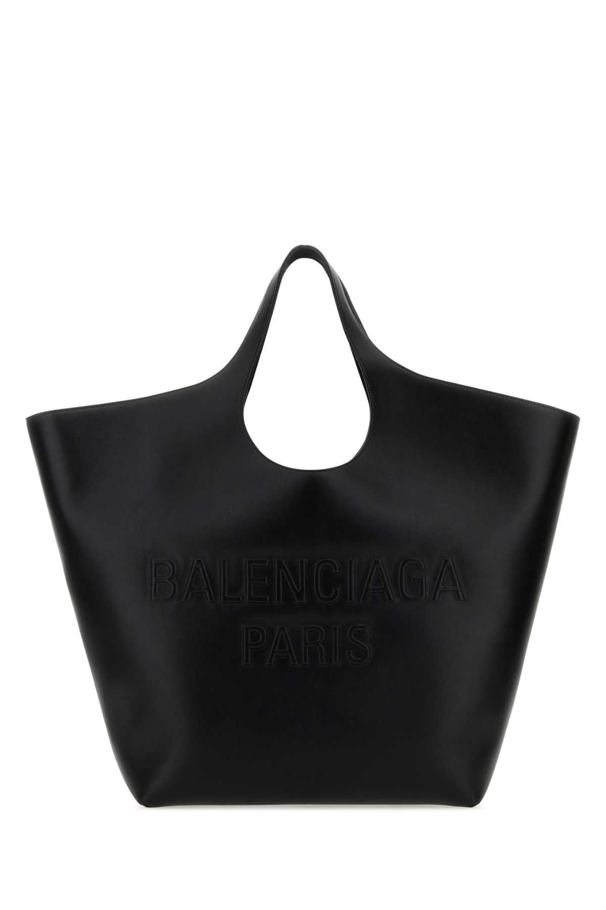 Black Leather Large Mary-kate Shopping Bag