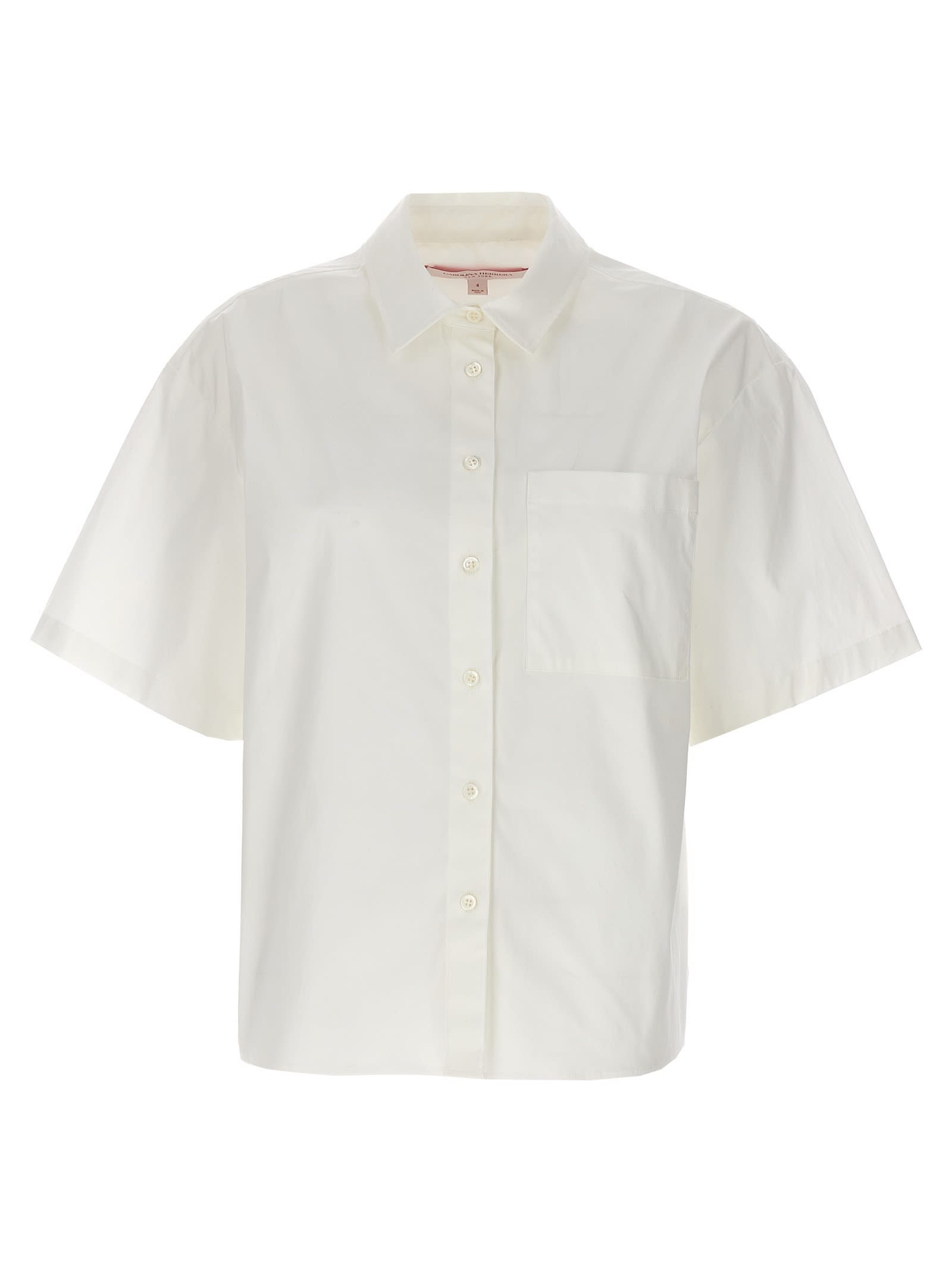 Shop Carolina Herrera Short Sleeve Shirt In White