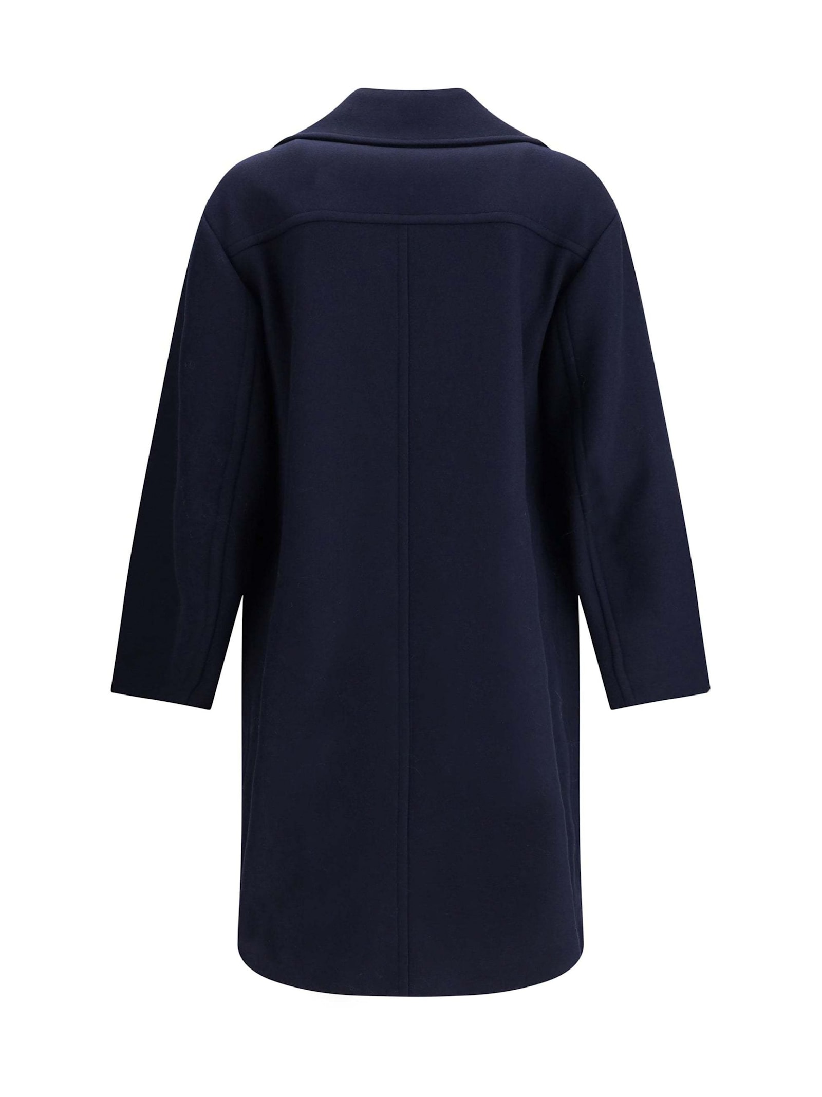 Dries Van Noten Longline Double-breasted Racos Coat In Blue