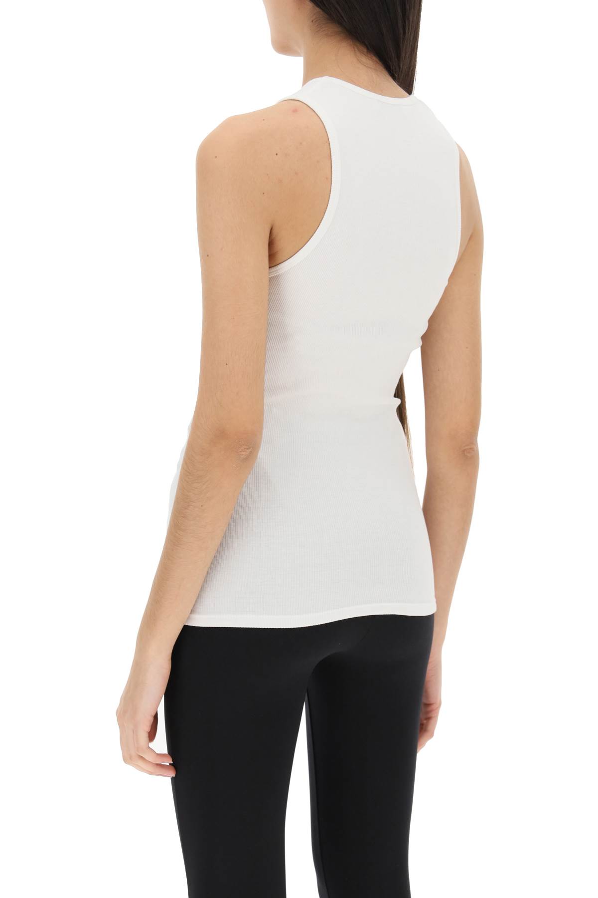 Shop Wardrobe.nyc Ribbed Cotton Tank Top In Wht White